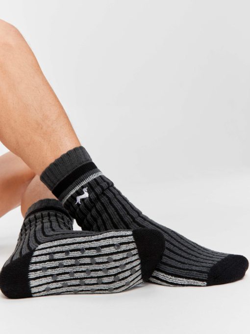 Rib Cushion Sock charcoal
