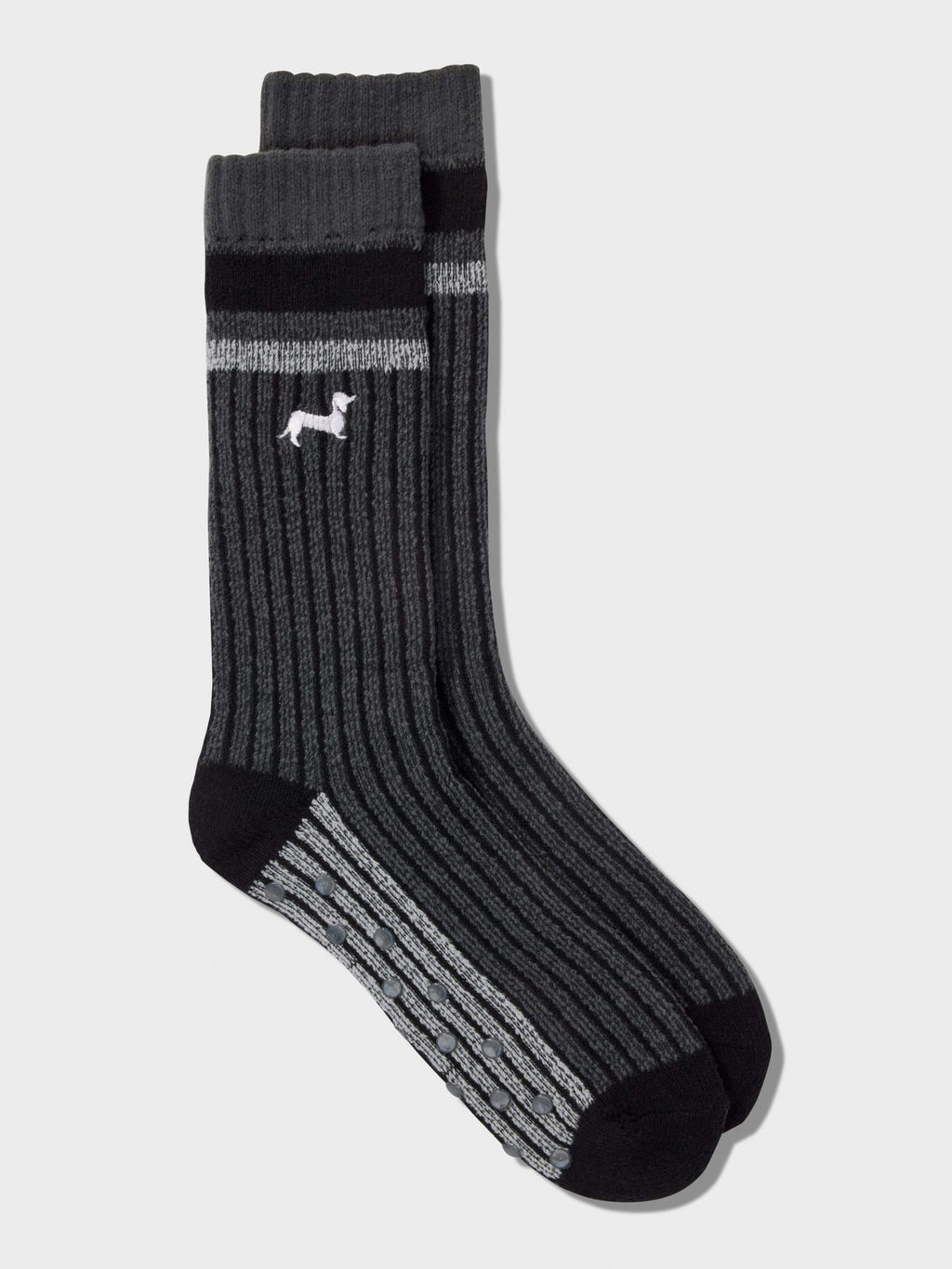 Rib Cushion Sock charcoal