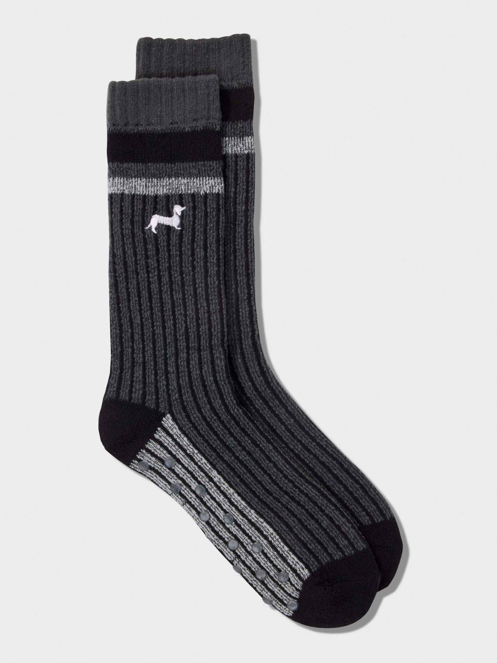 Rib Cushion Sock charcoal