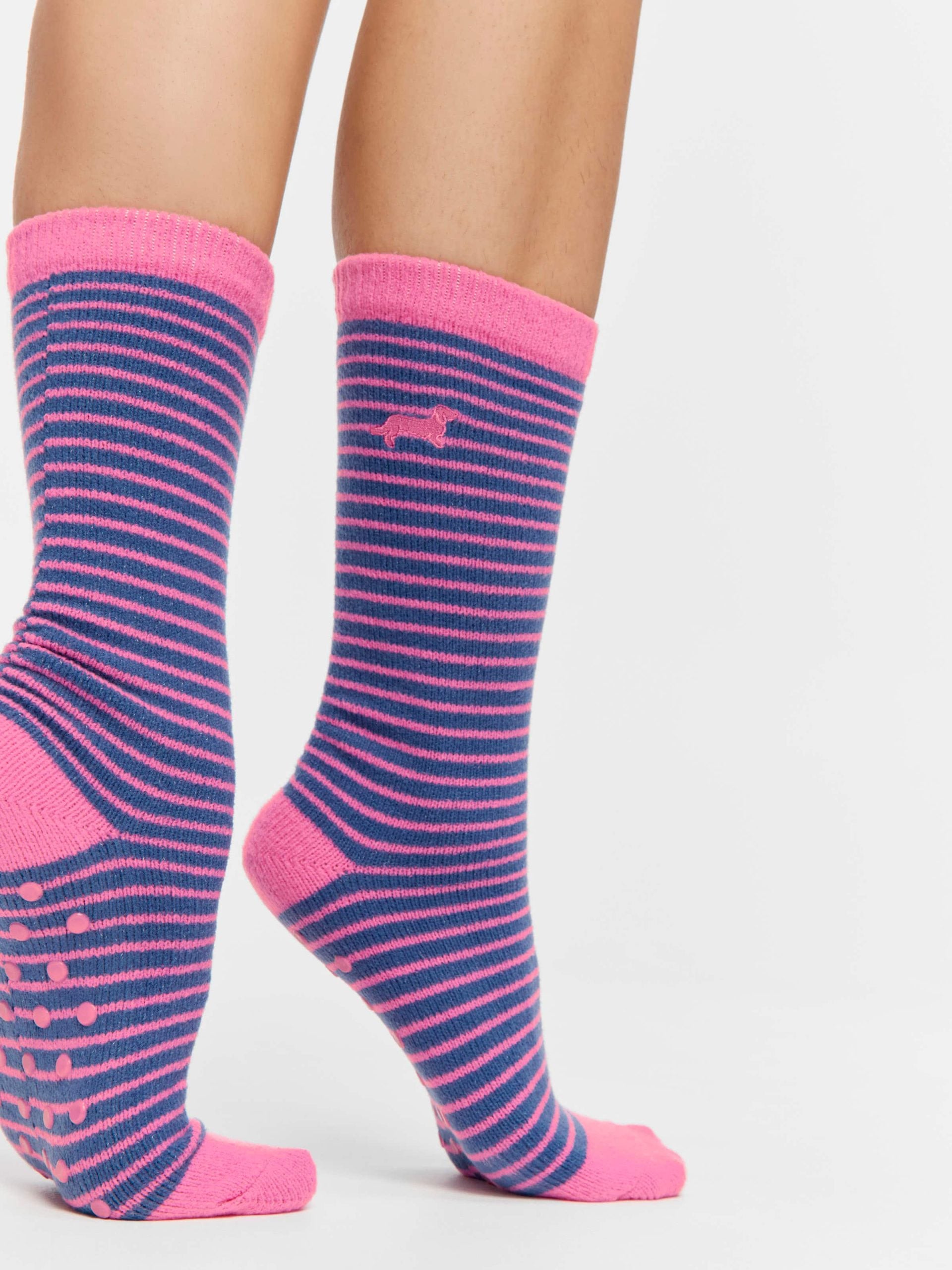 Classic Striped Penny Sock navy