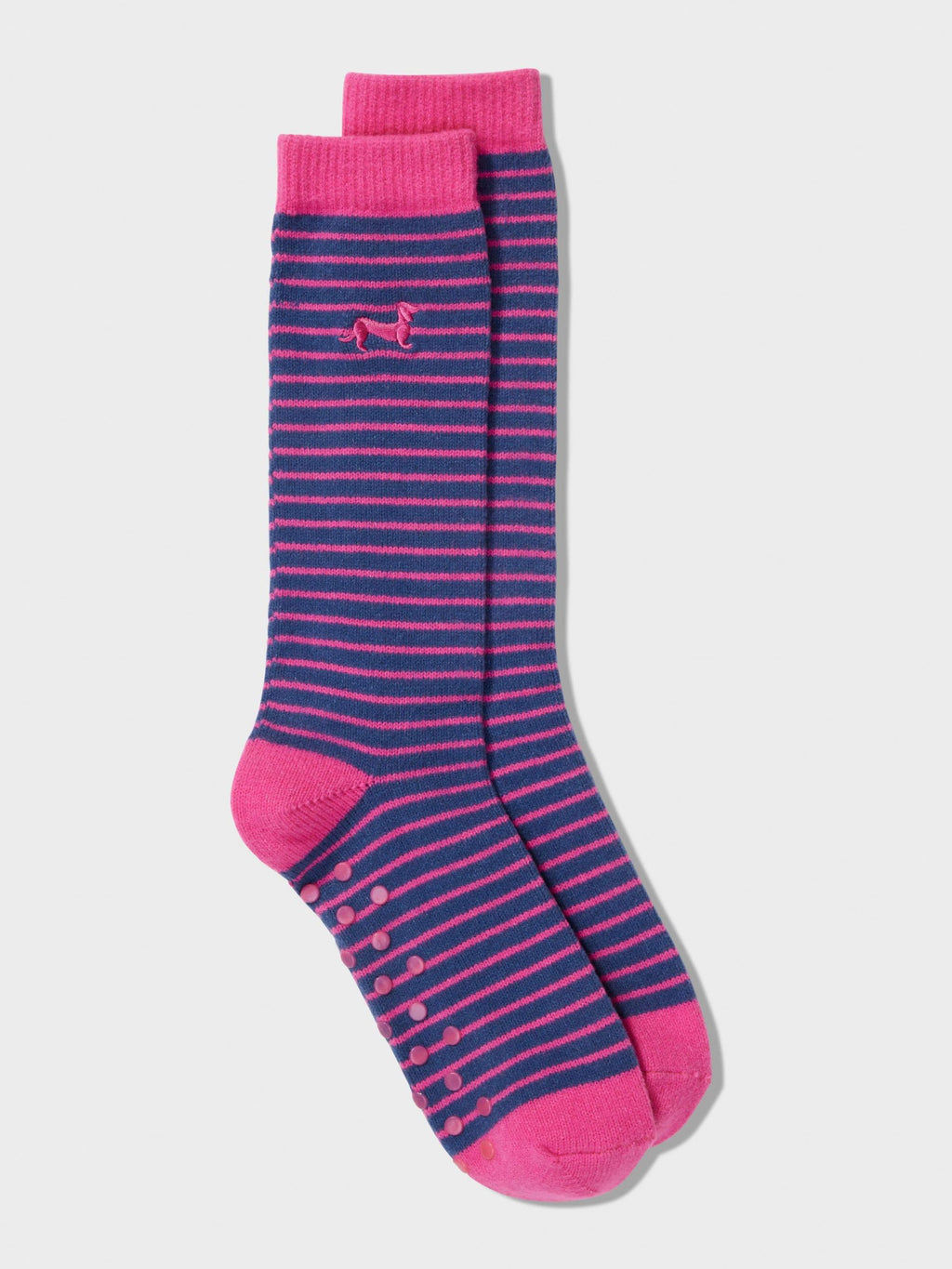 Classic Striped Penny Sock navy