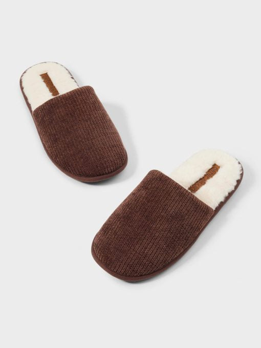 Mens Chenille Slide brown