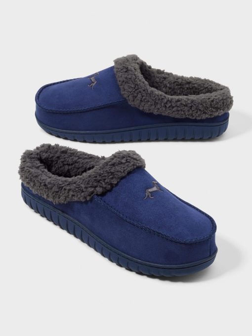 Mens Moccasin Scuff navy