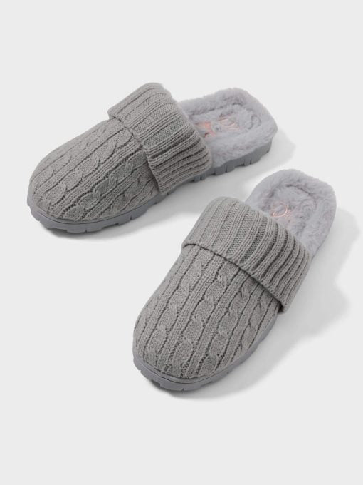 Cable Knit Scuff grey