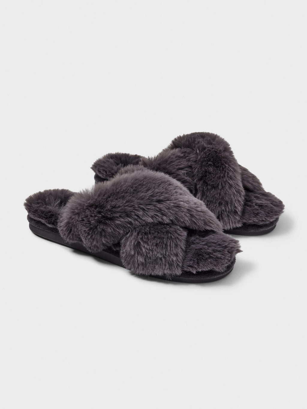 Charcoal Cross Over Slide blue