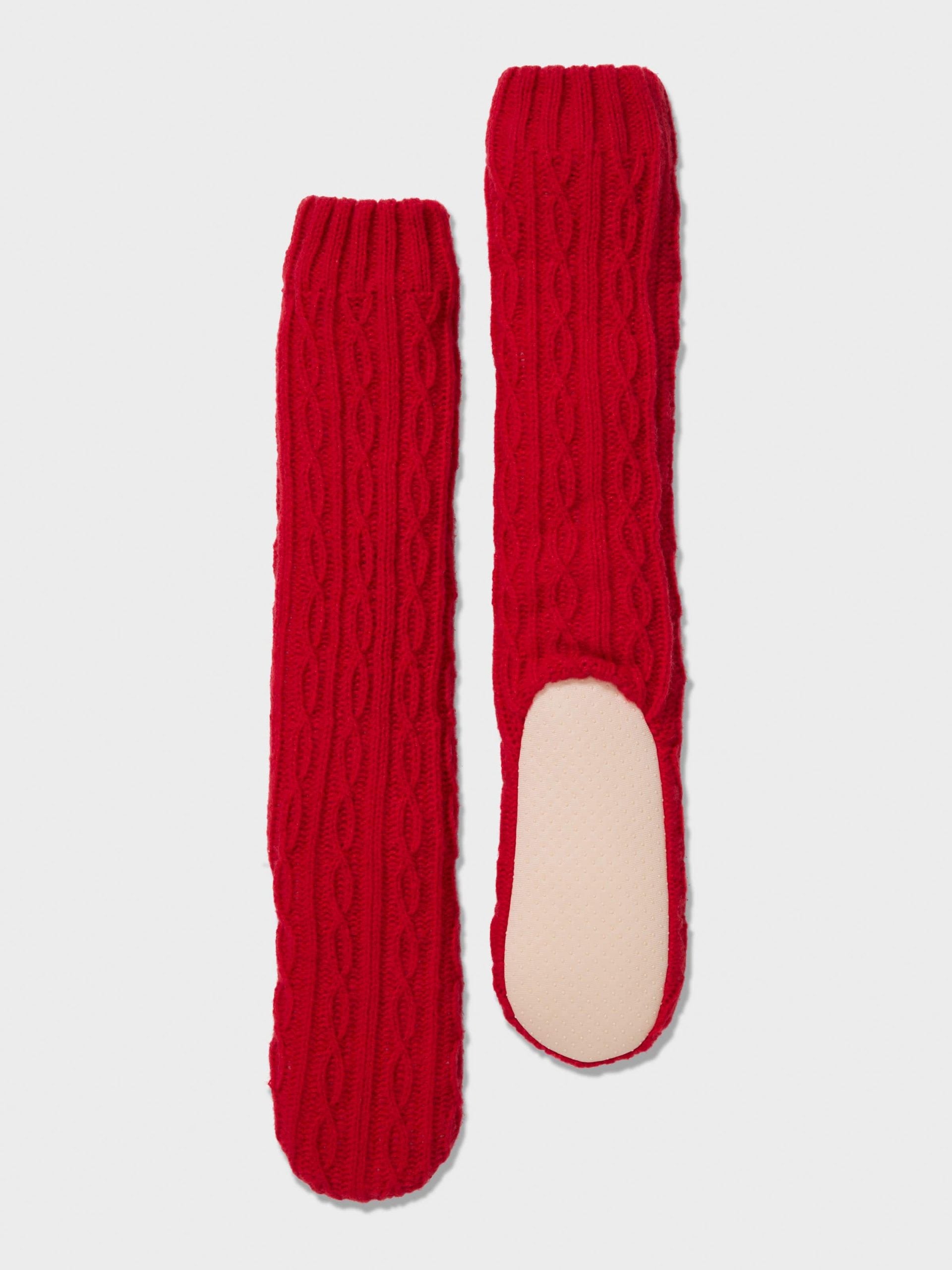 Chunky Knit Sock red