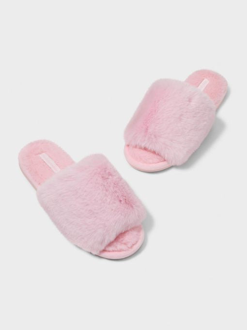 Luxe Fur Slide pink