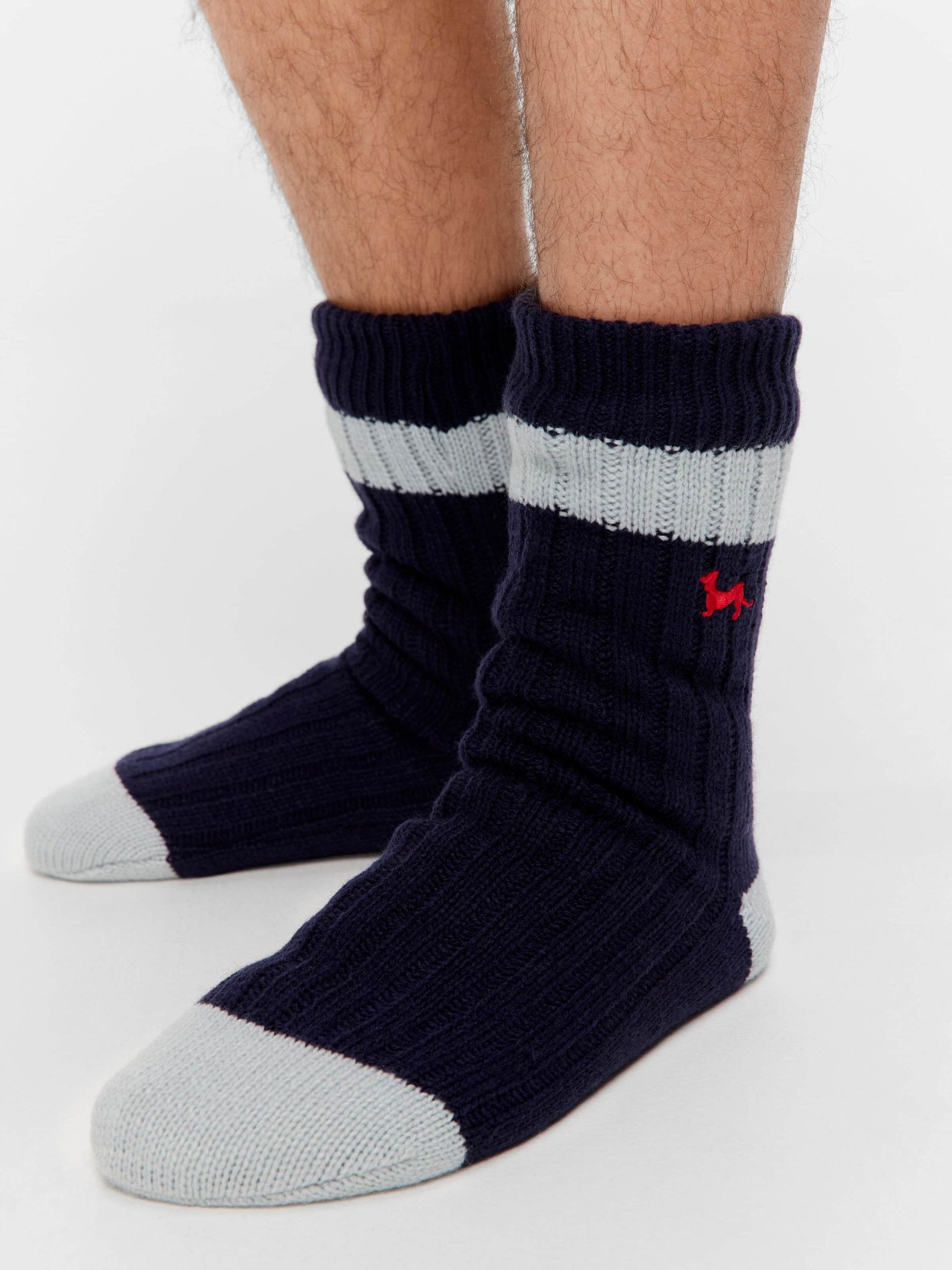 Lined Rib Sock Navy