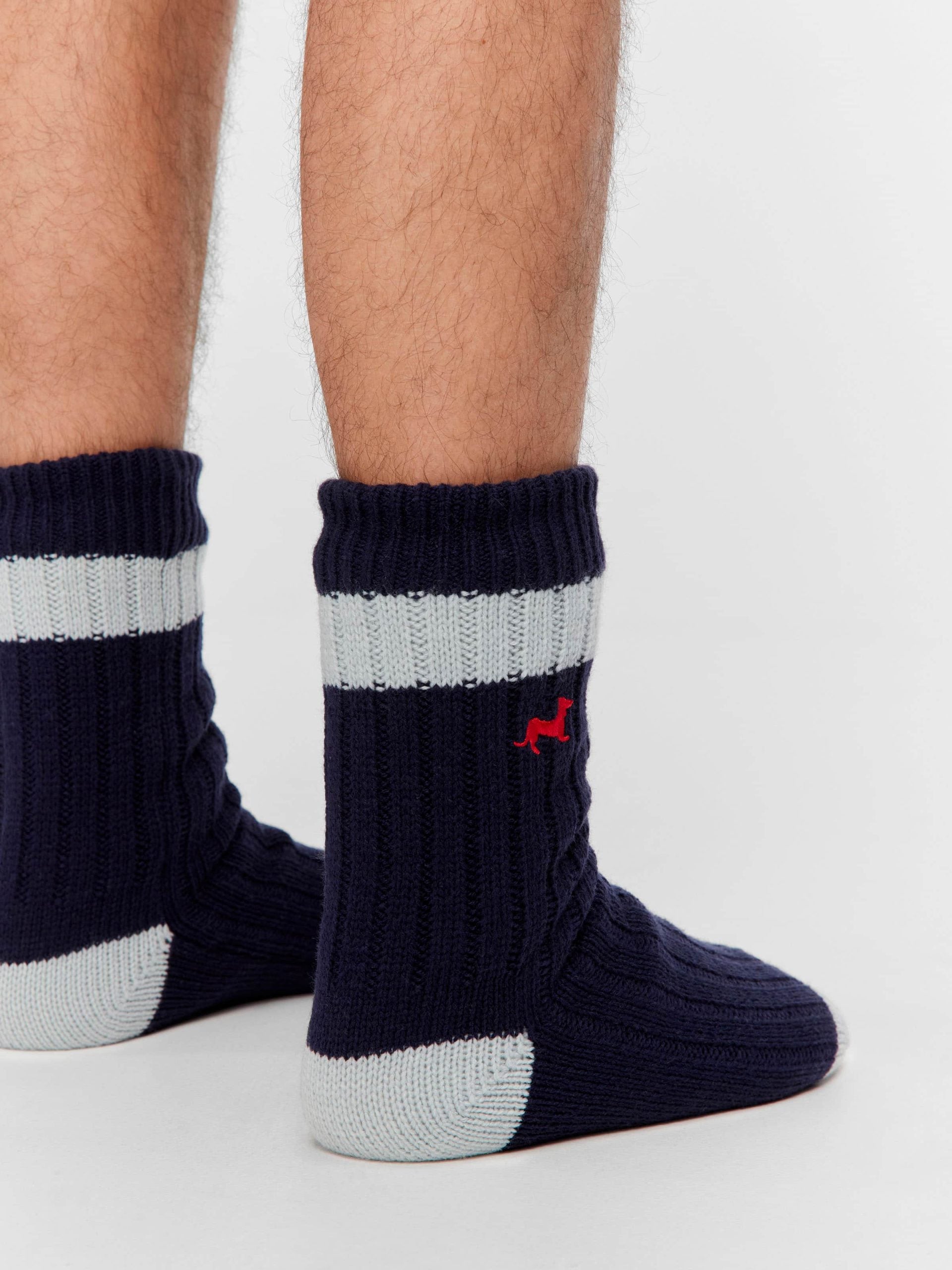 Lined Rib Sock Navy