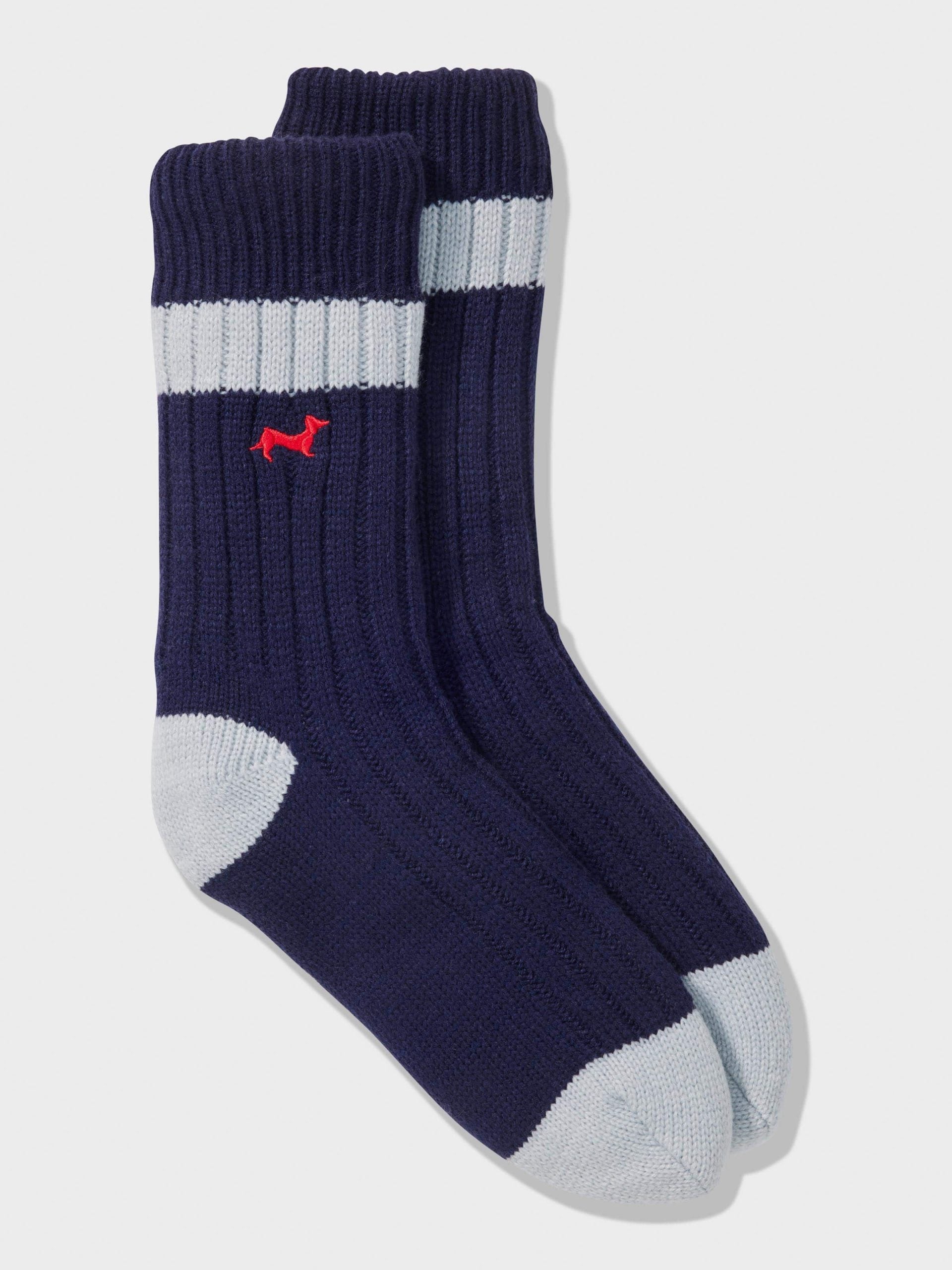 Lined Rib Sock Navy
