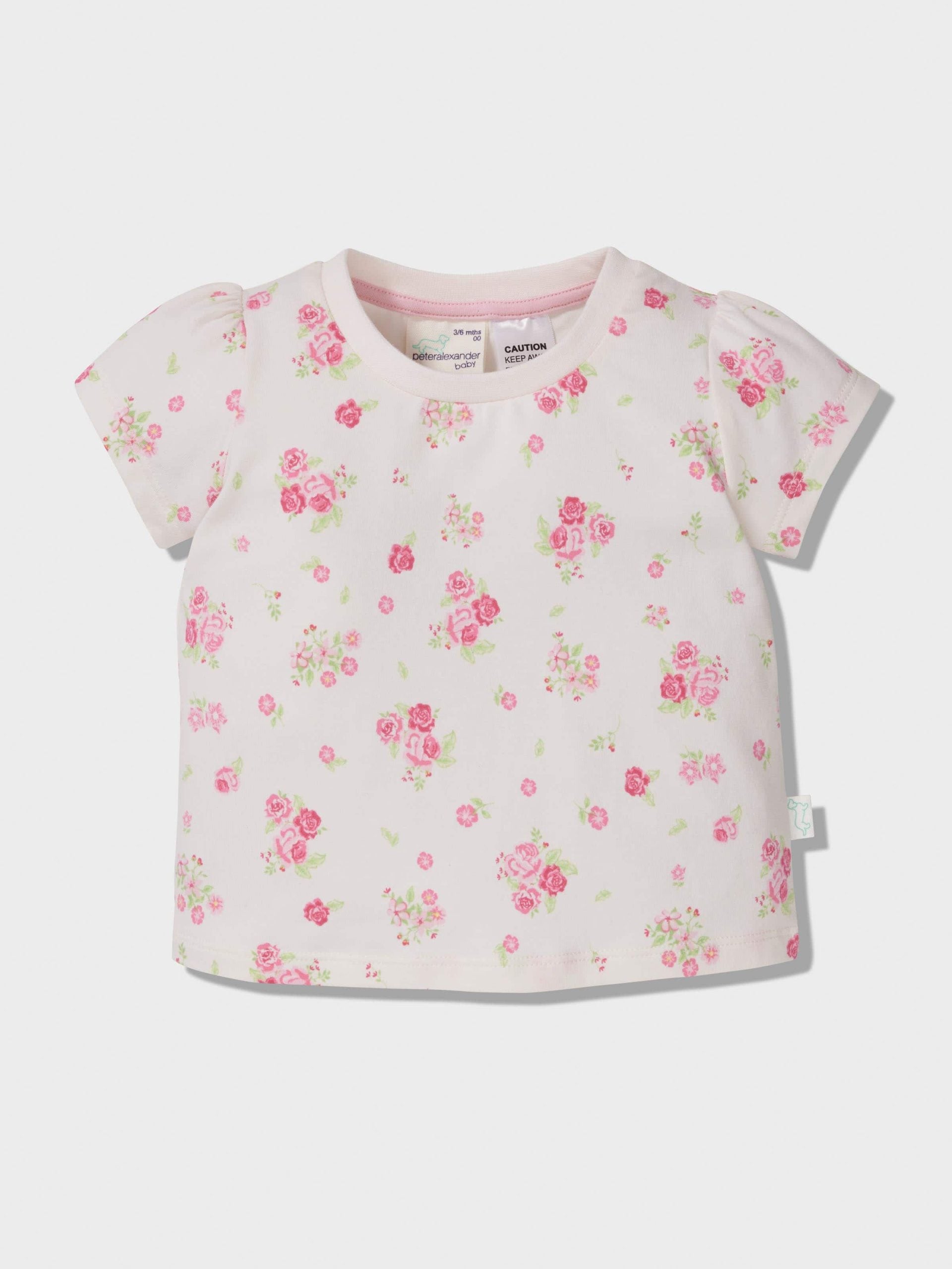 Baby Floral Print Pj Set pink