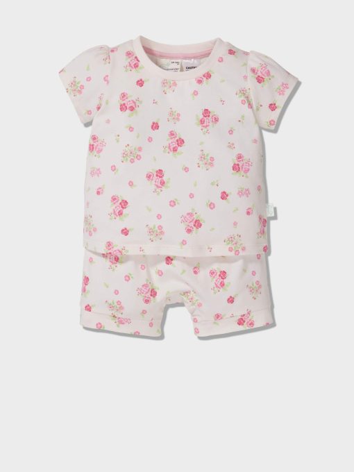 Baby Floral Print Pj Set pink