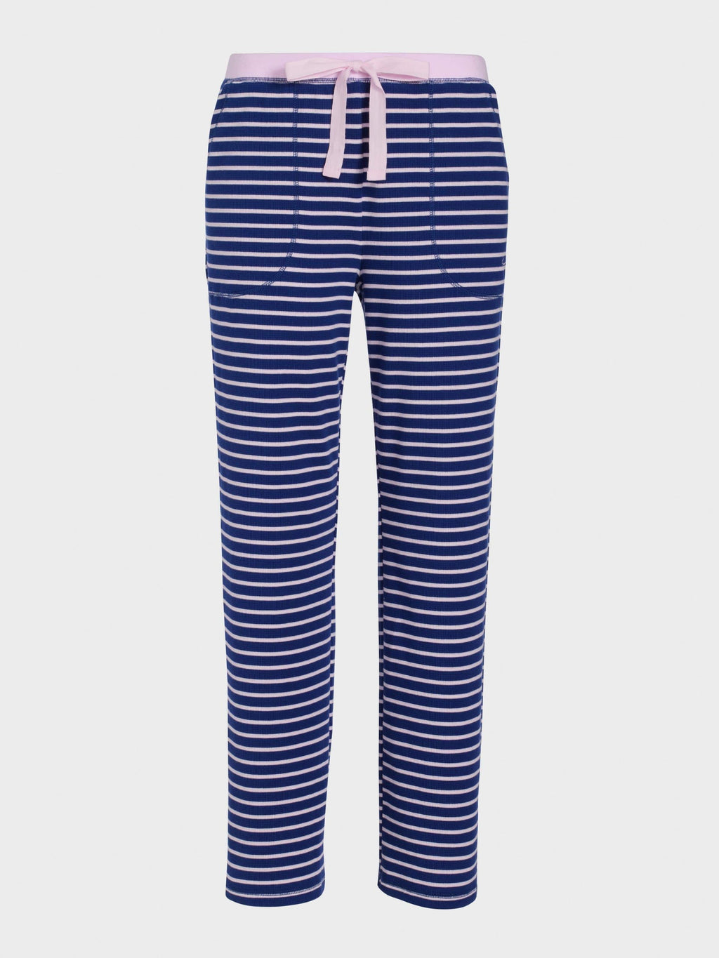 Navy Waffle Stripe Tapered Pj Pant multi