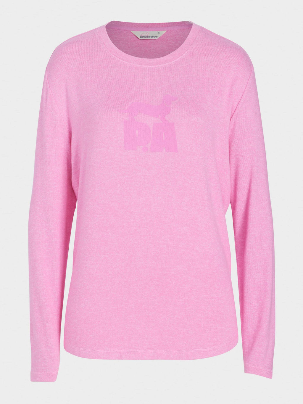 Fuzzy Logo Sweater pink