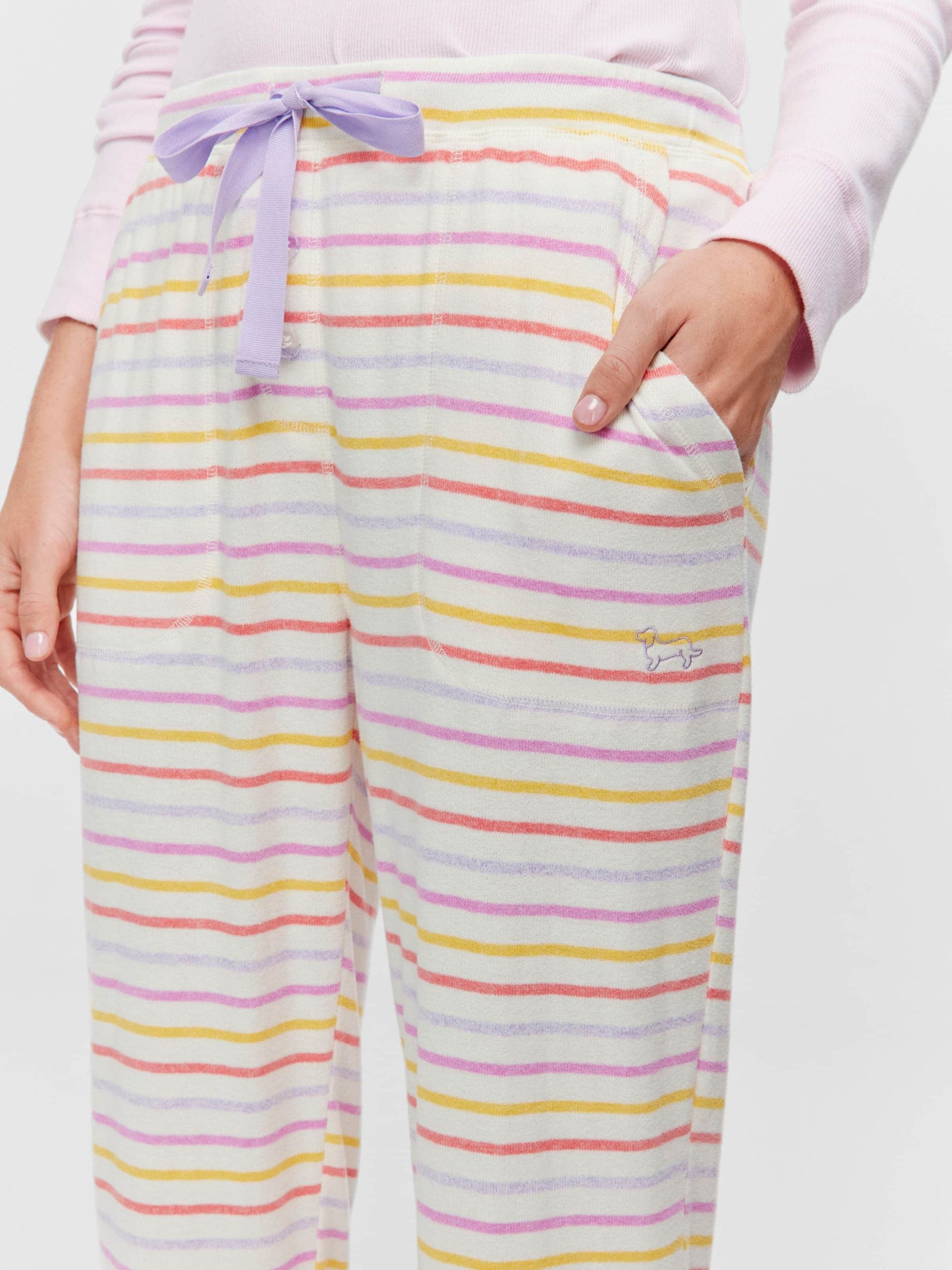 Fuzzy Stripe Easy Pj Pant multi