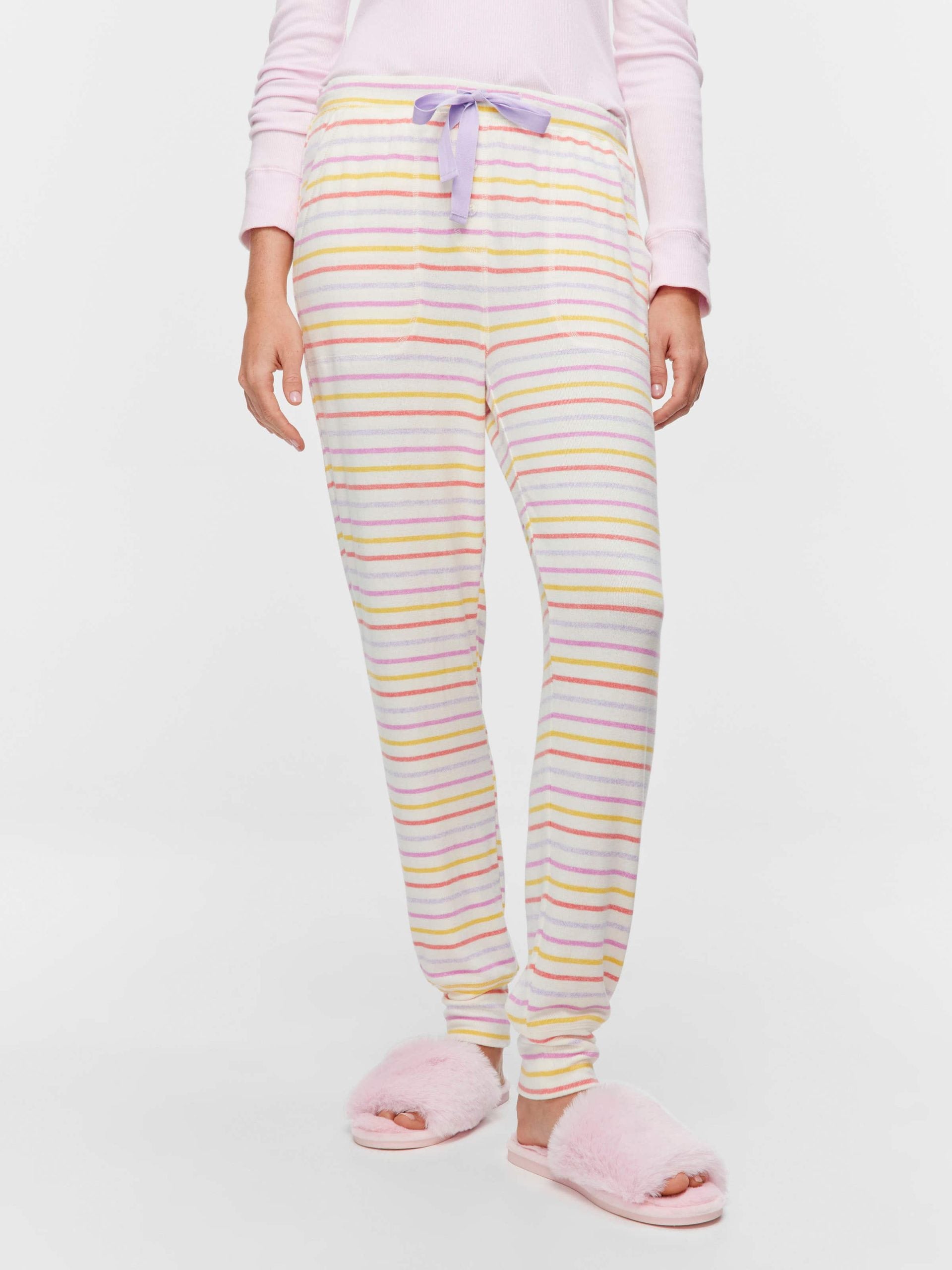 Fuzzy Stripe Easy Pj Pant multi