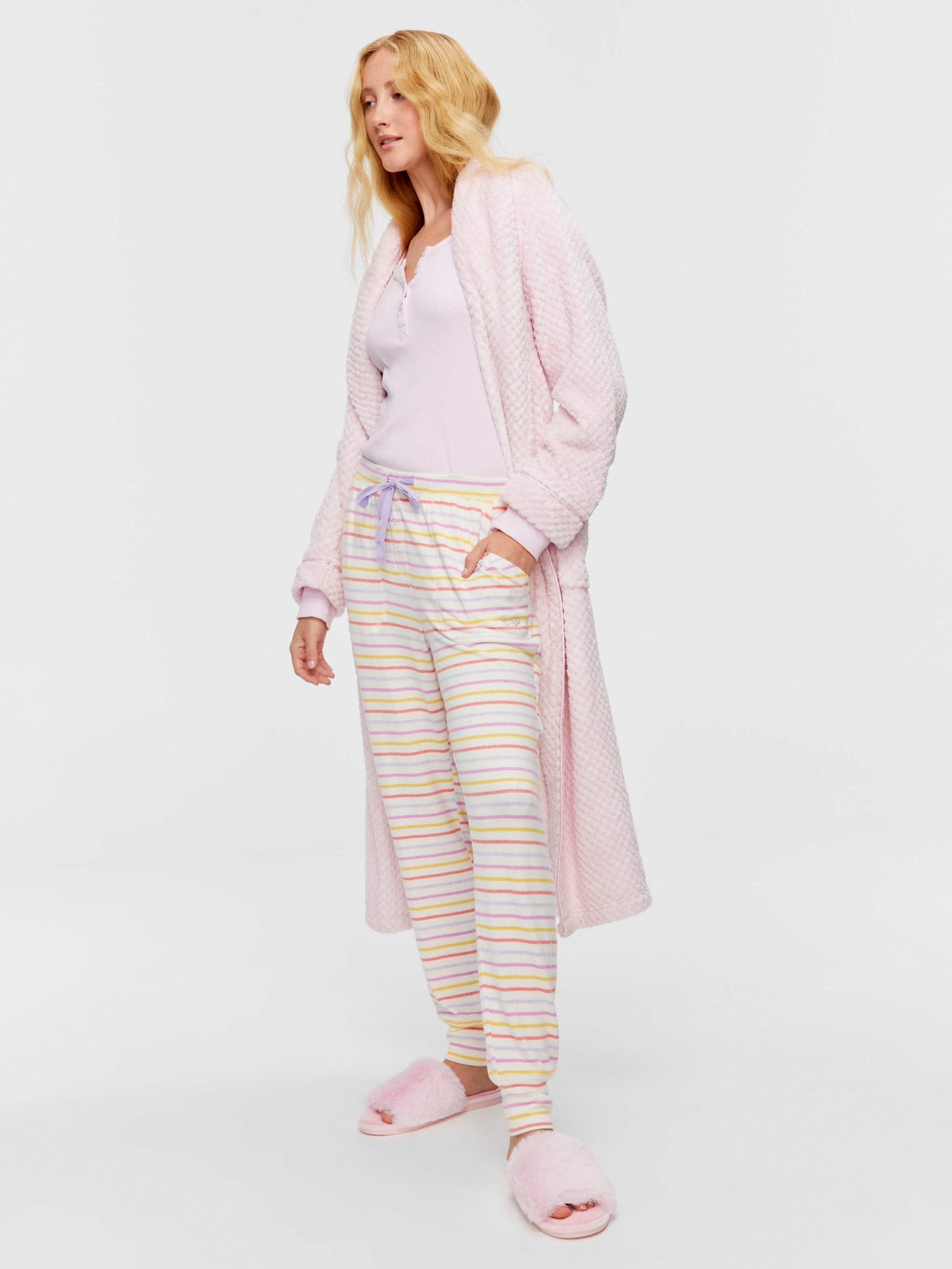 Fuzzy Stripe Easy Pj Pant multi