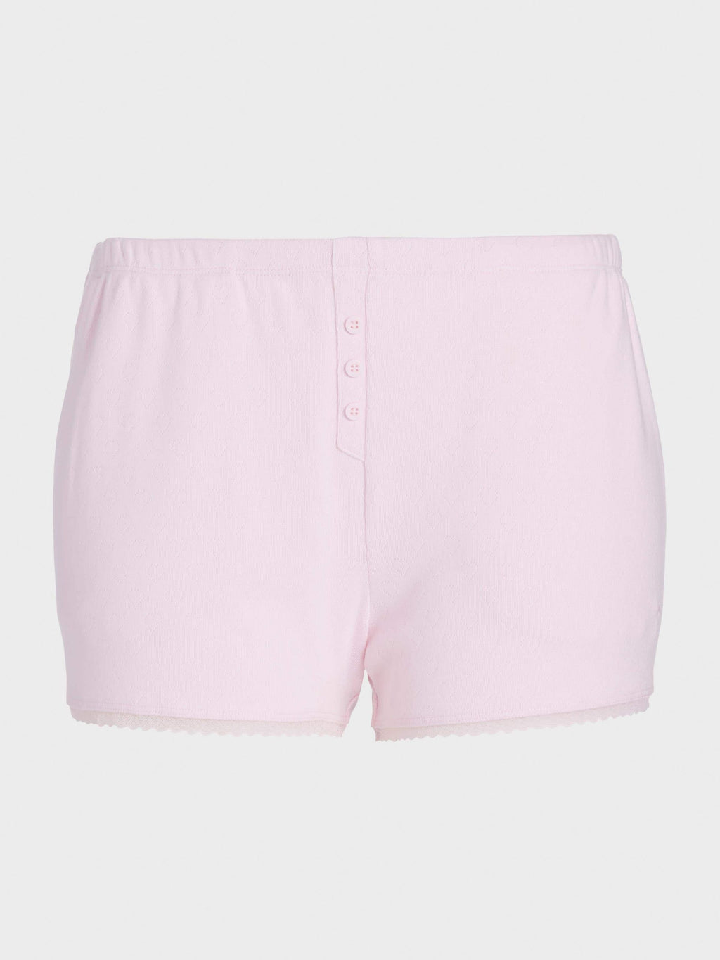 Heart Pointelle Mini Short pink