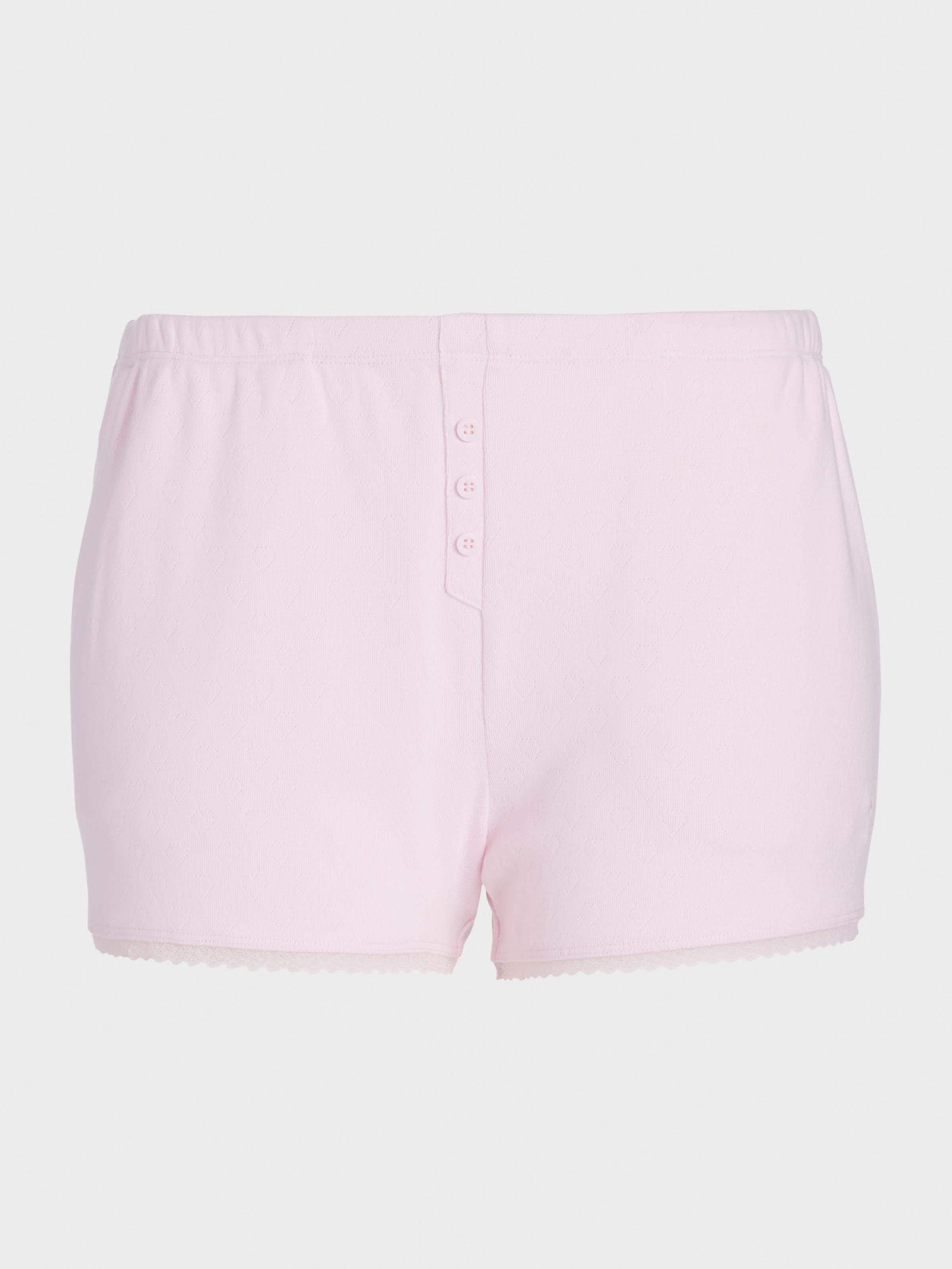 Heart Pointelle Mini Short pink
