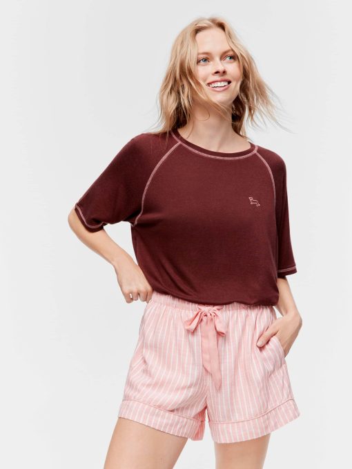 Pink Viscose Dobby Mid Short multi