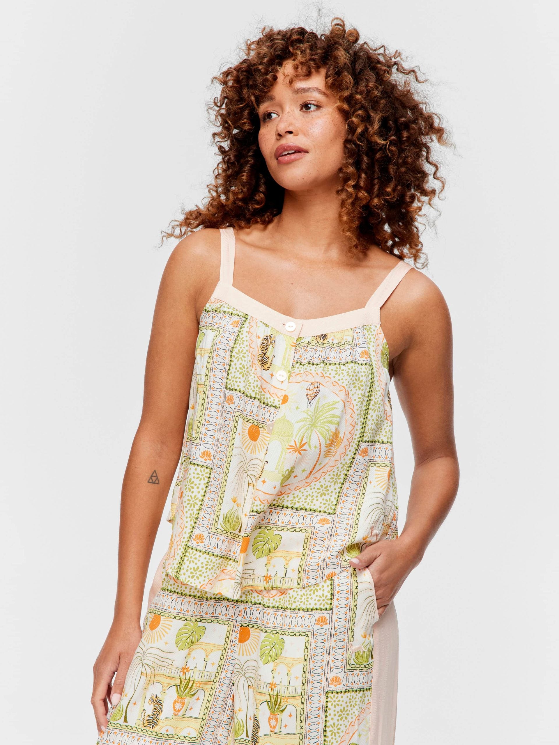 Scarf Print Cami multi