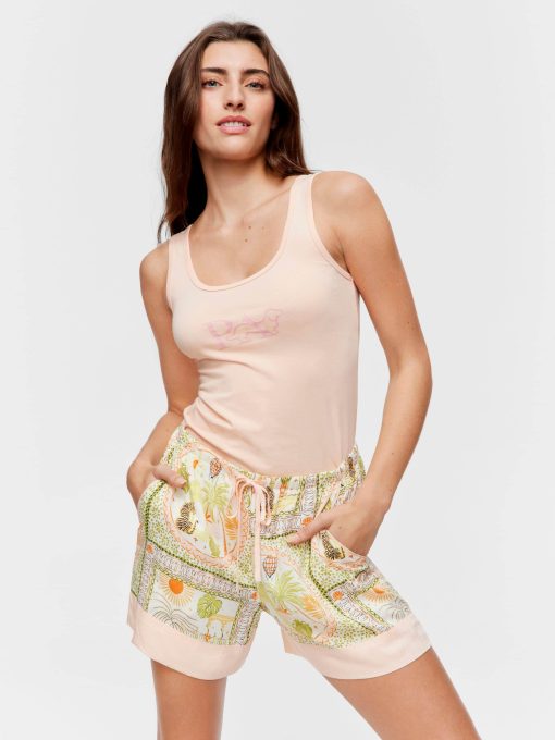 Scarf Print Mid Short multi
