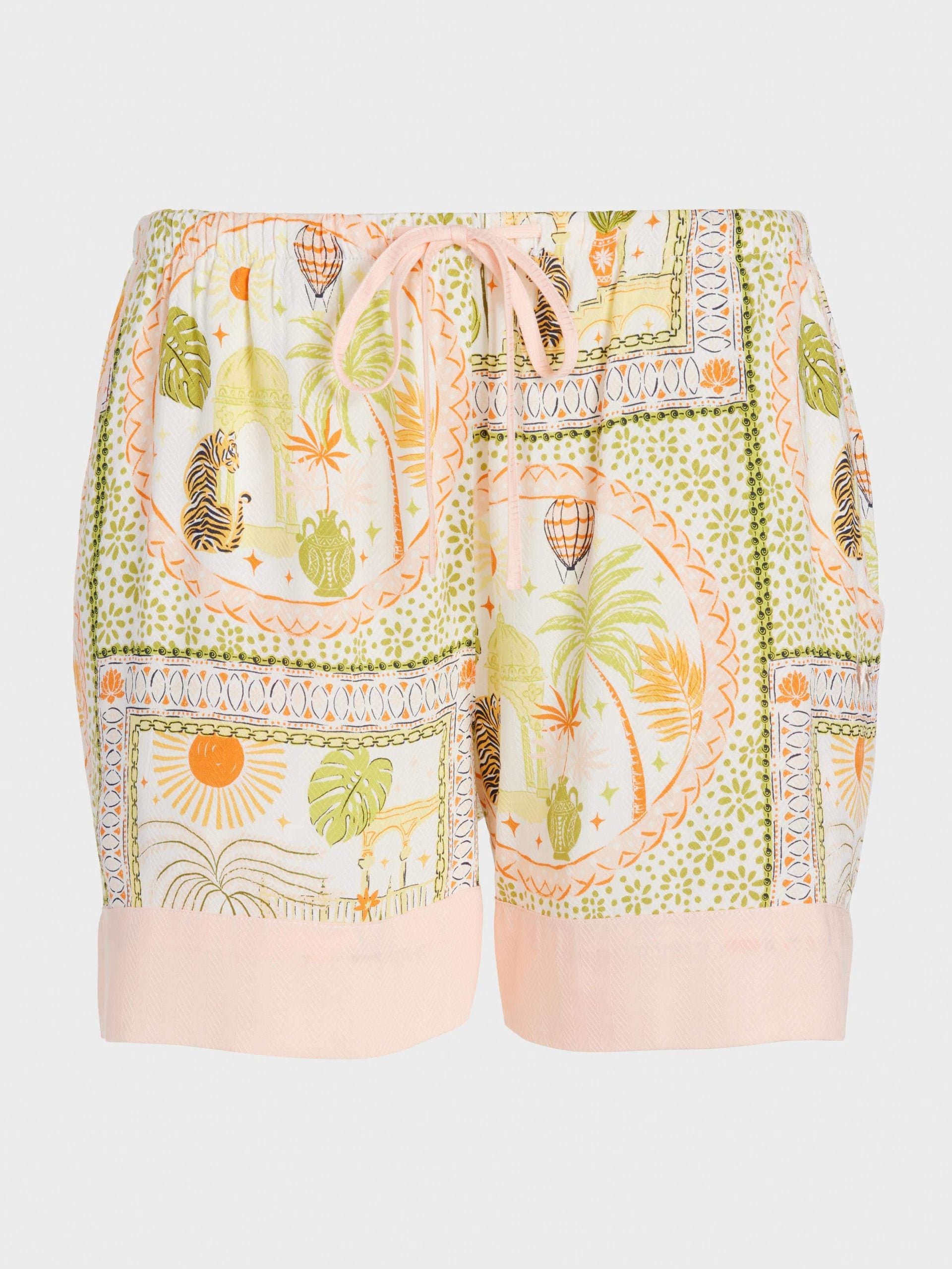 Scarf Print Mid Short multi