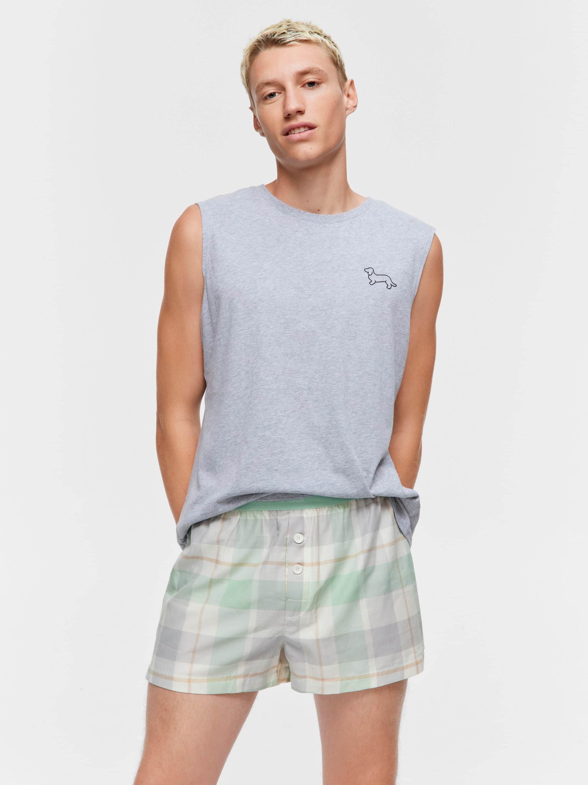 Mint Check Boxer Short multi