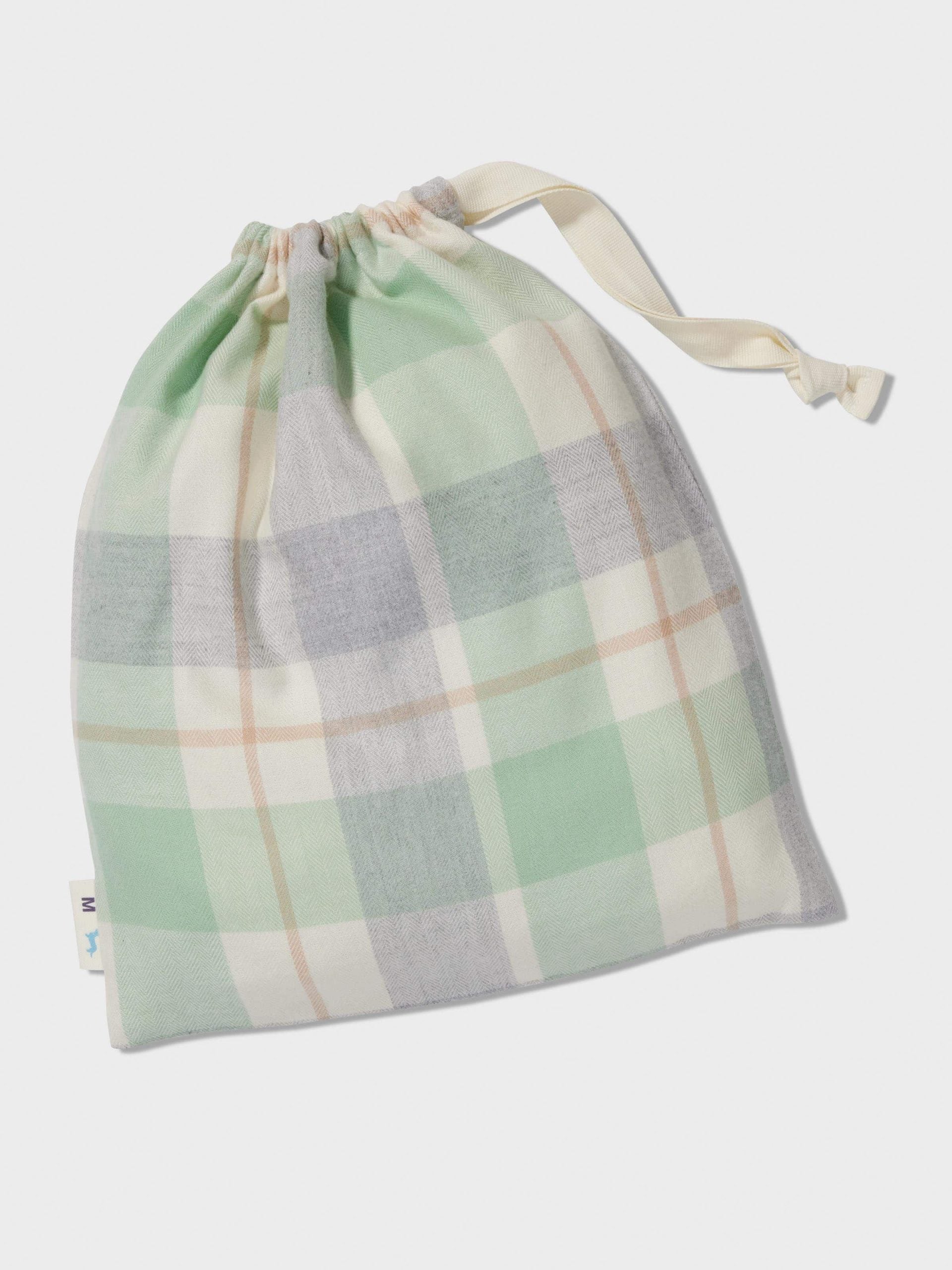 Mint Check Bamboo Flannelette Long Sleeve Pj Set multi