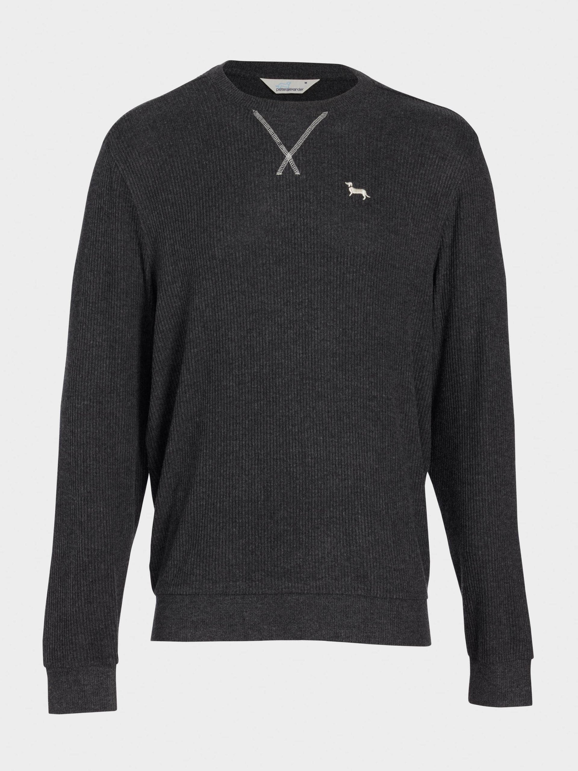 Charcoal Brushed Rib Sweater charcoal