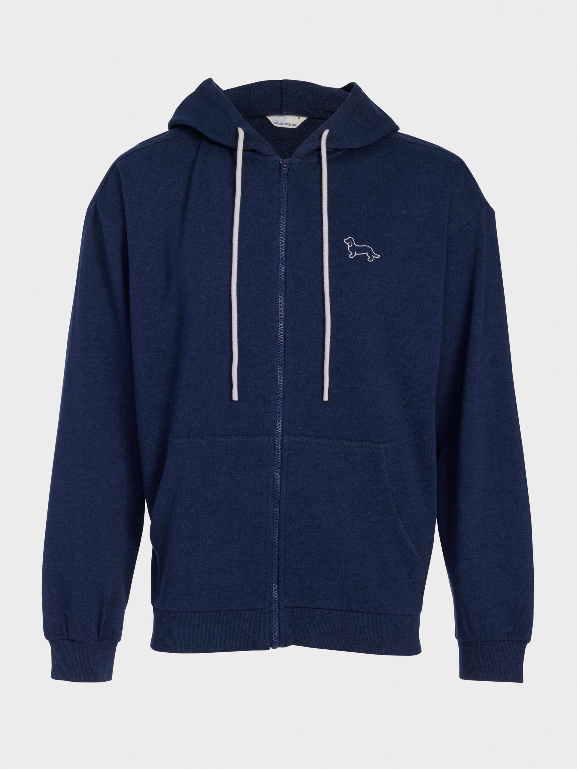 Navy Fleece Zip Hoodie navy