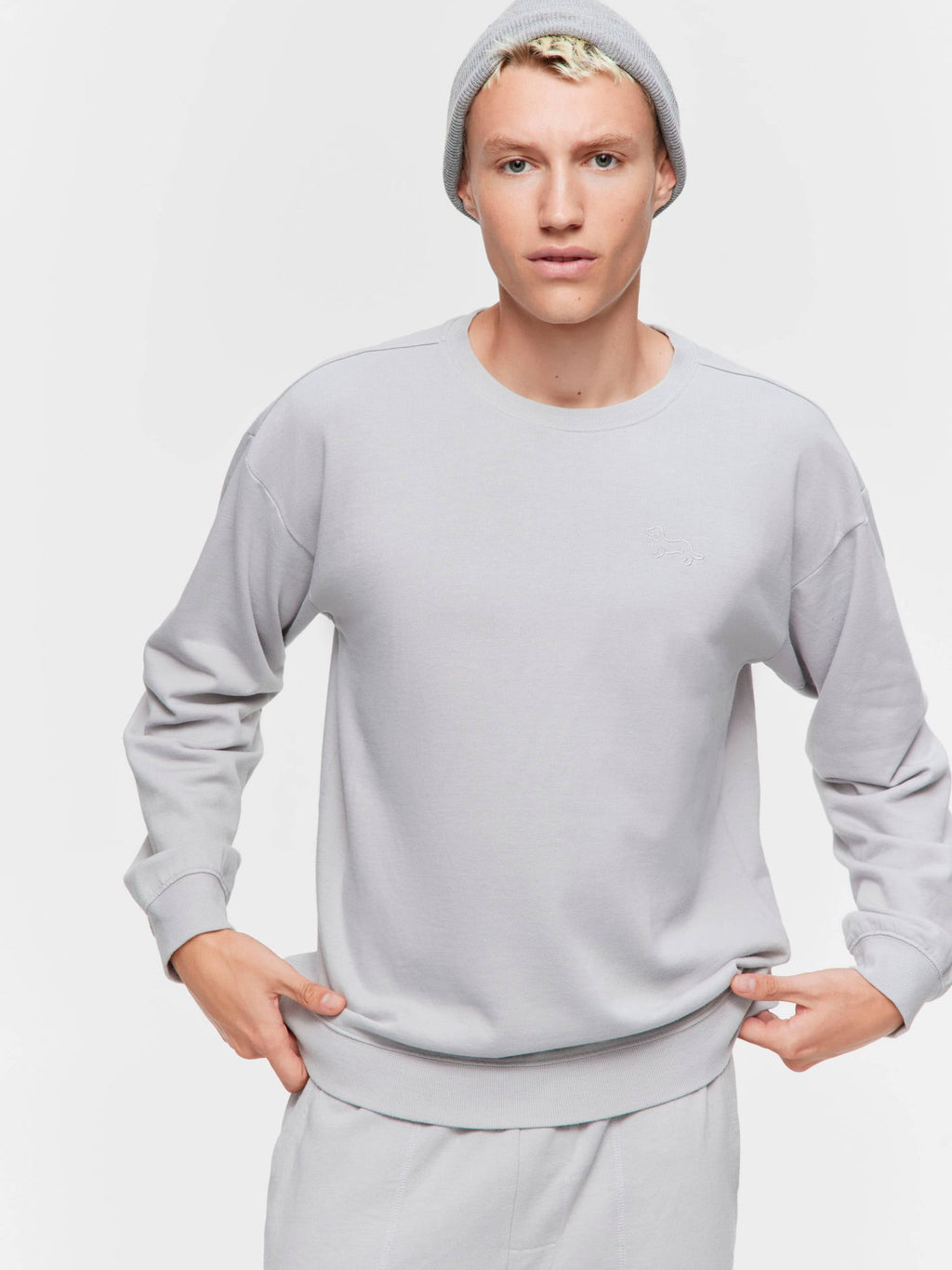 Grey Fleece Sweater grey