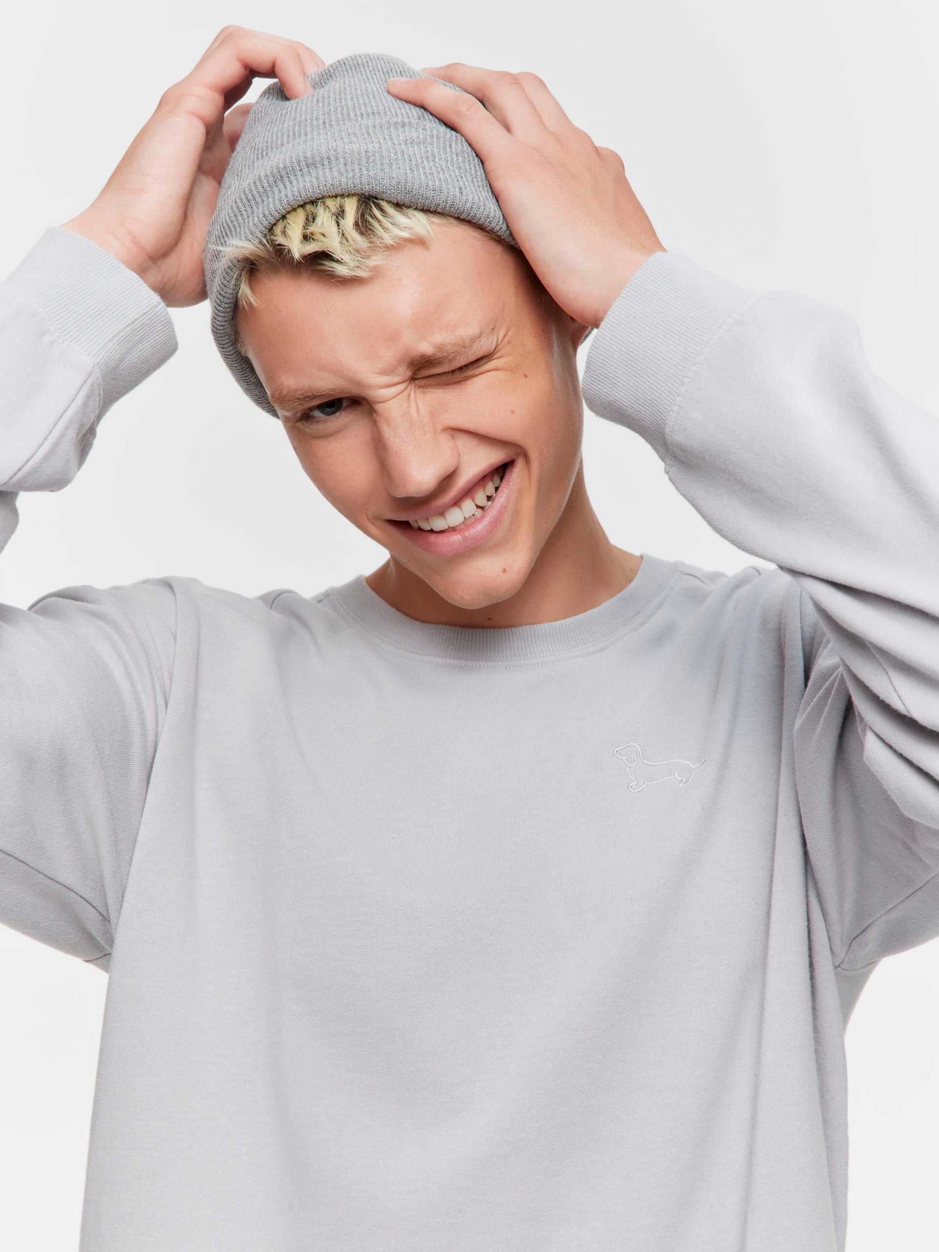 Grey Fleece Sweater grey