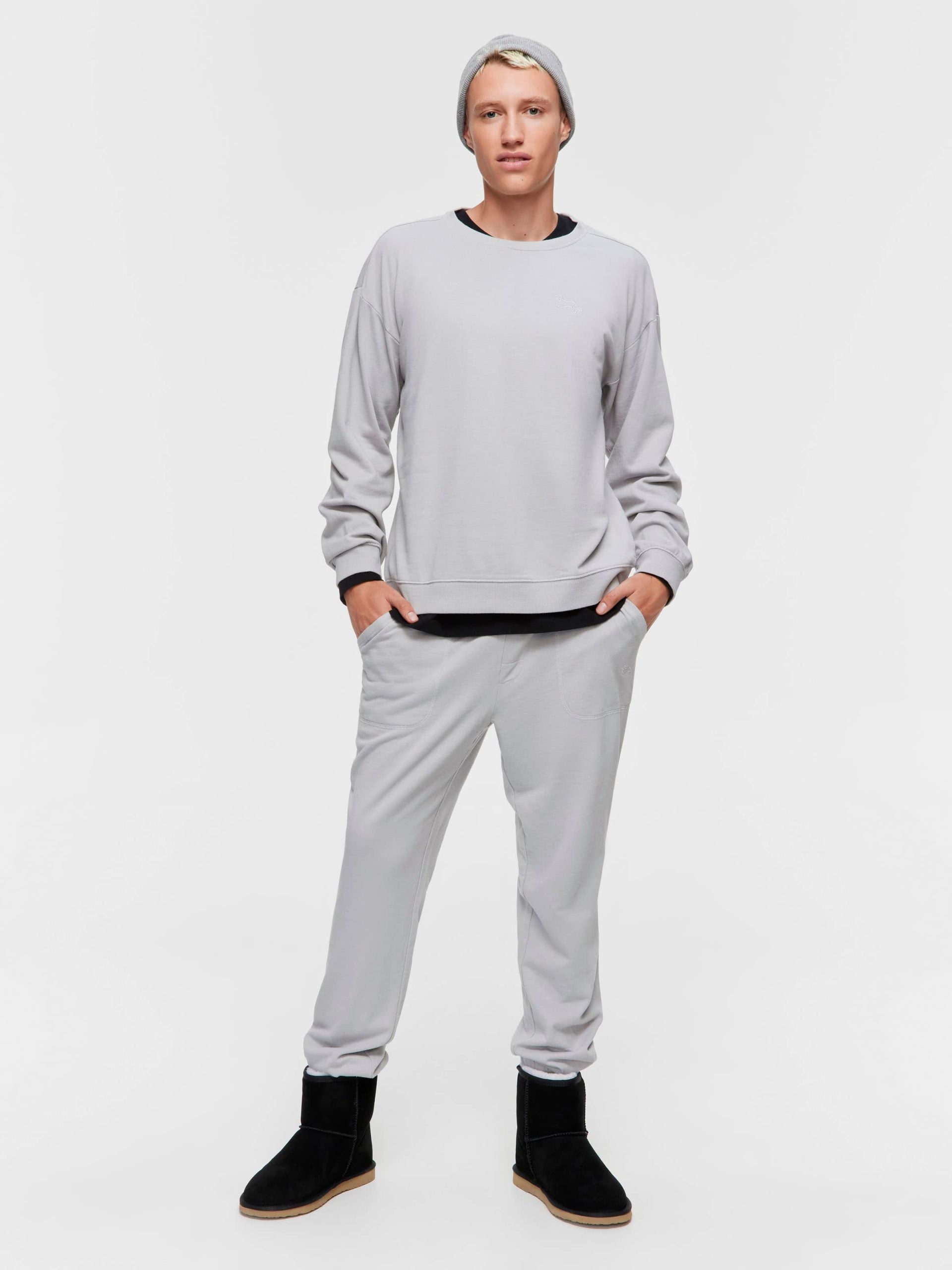 Grey Fleece Track Pant grey