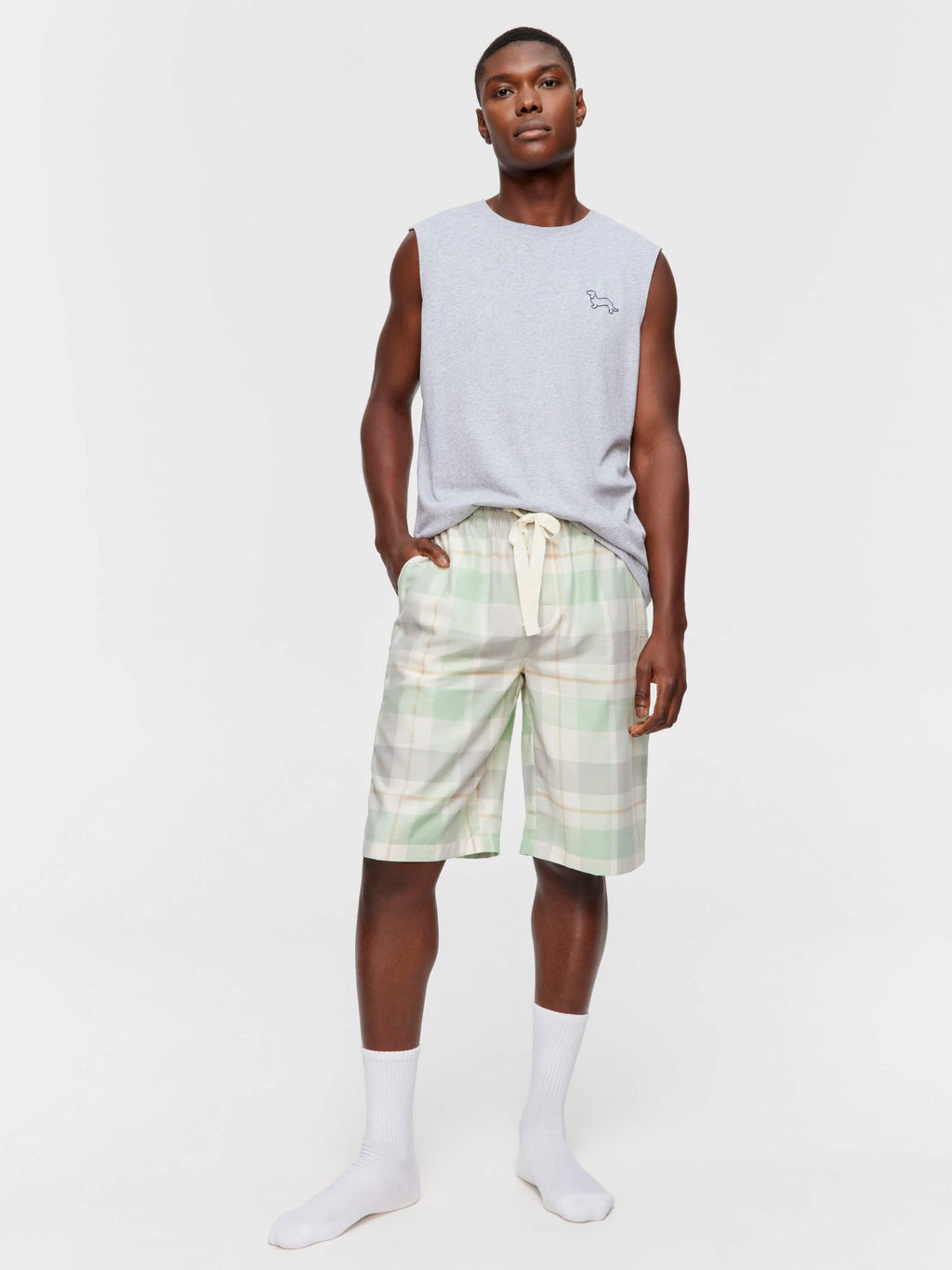 Mint Check Sleep Short multi