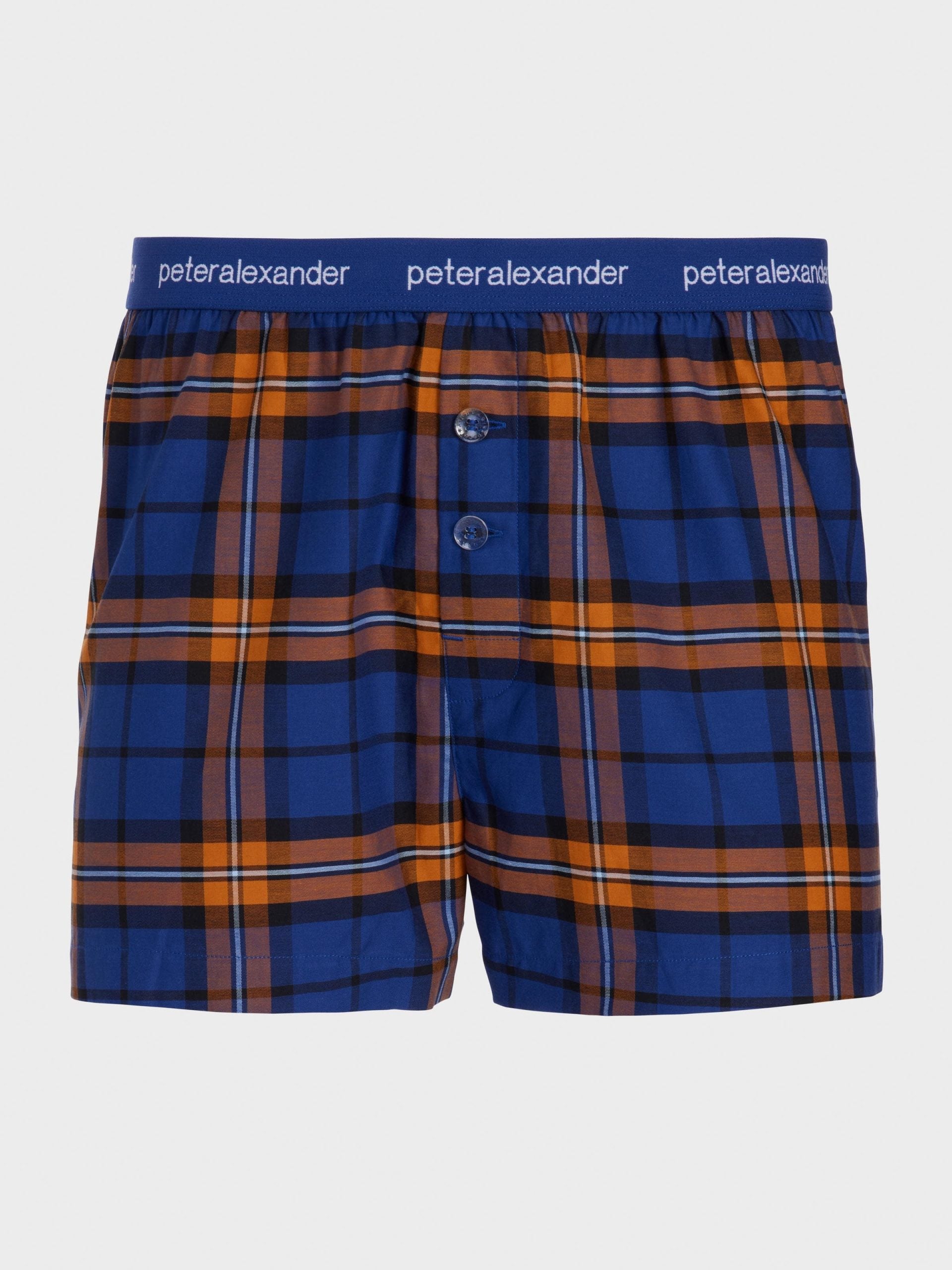 Navy Check Boxer Short navy