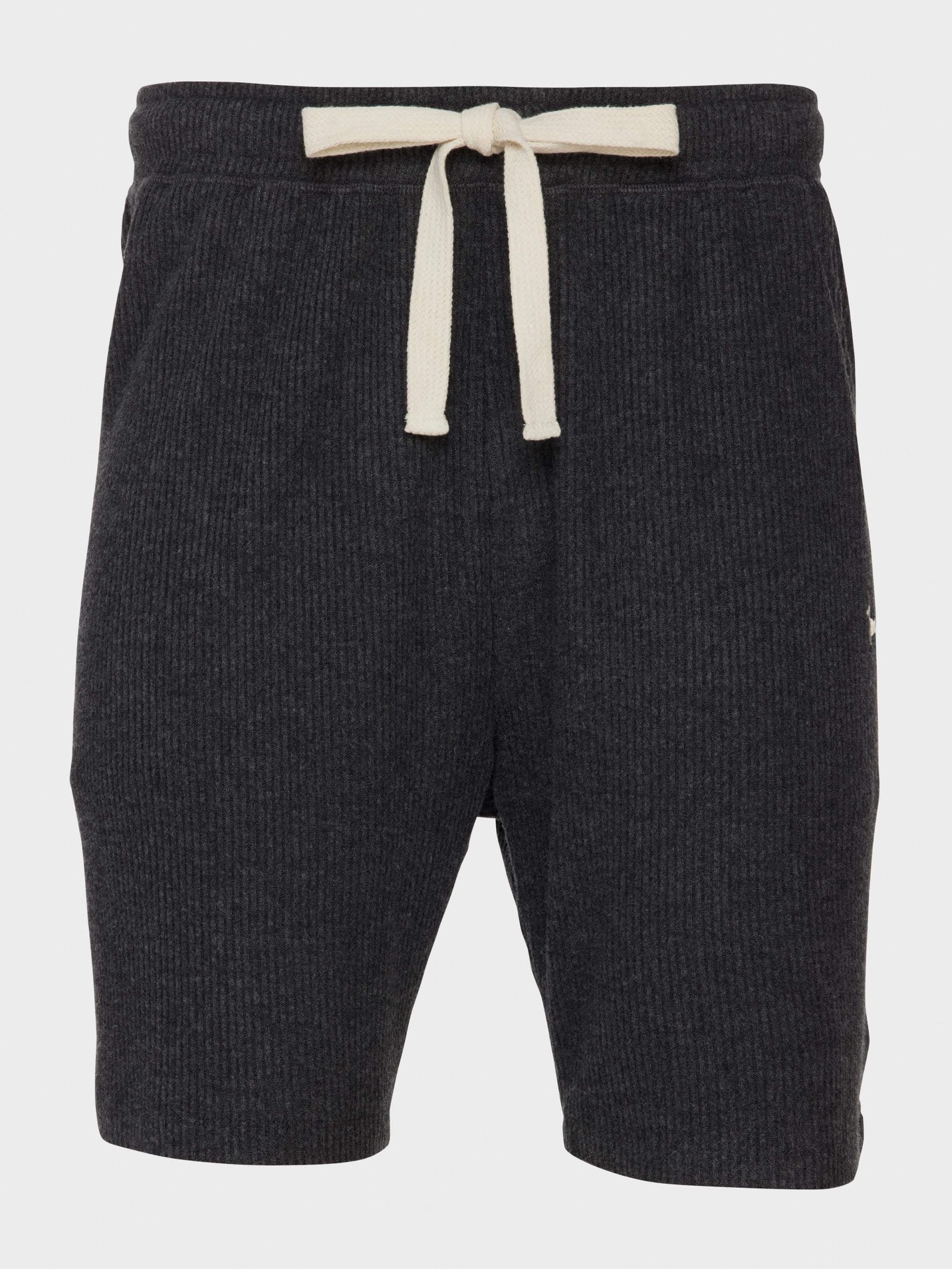 Charcoal Brushed Rib Mid Short charcoal
