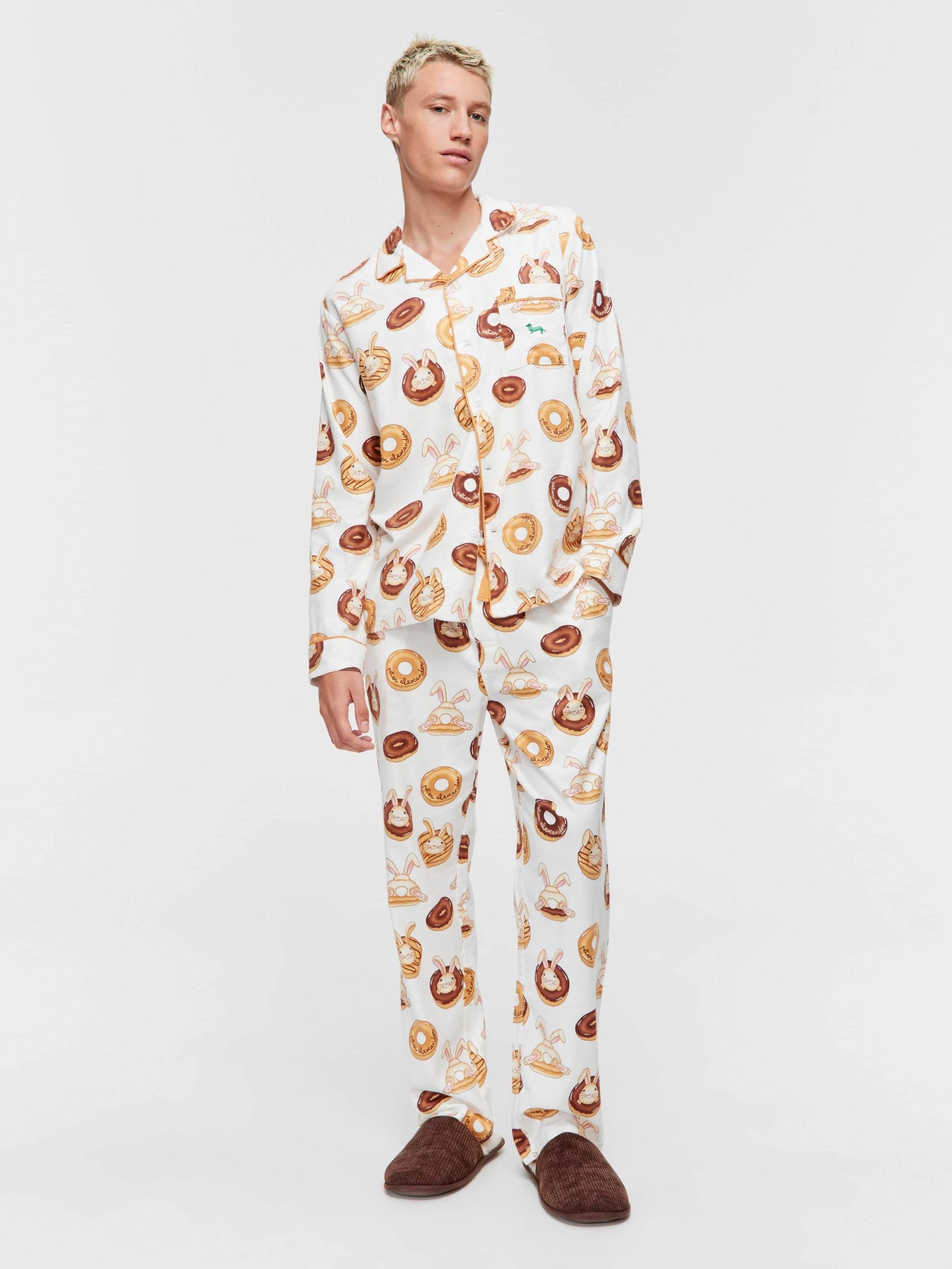 Krispy Kreme Bunnies Bamboo Flannelette Long Sleeve Pj Set multi