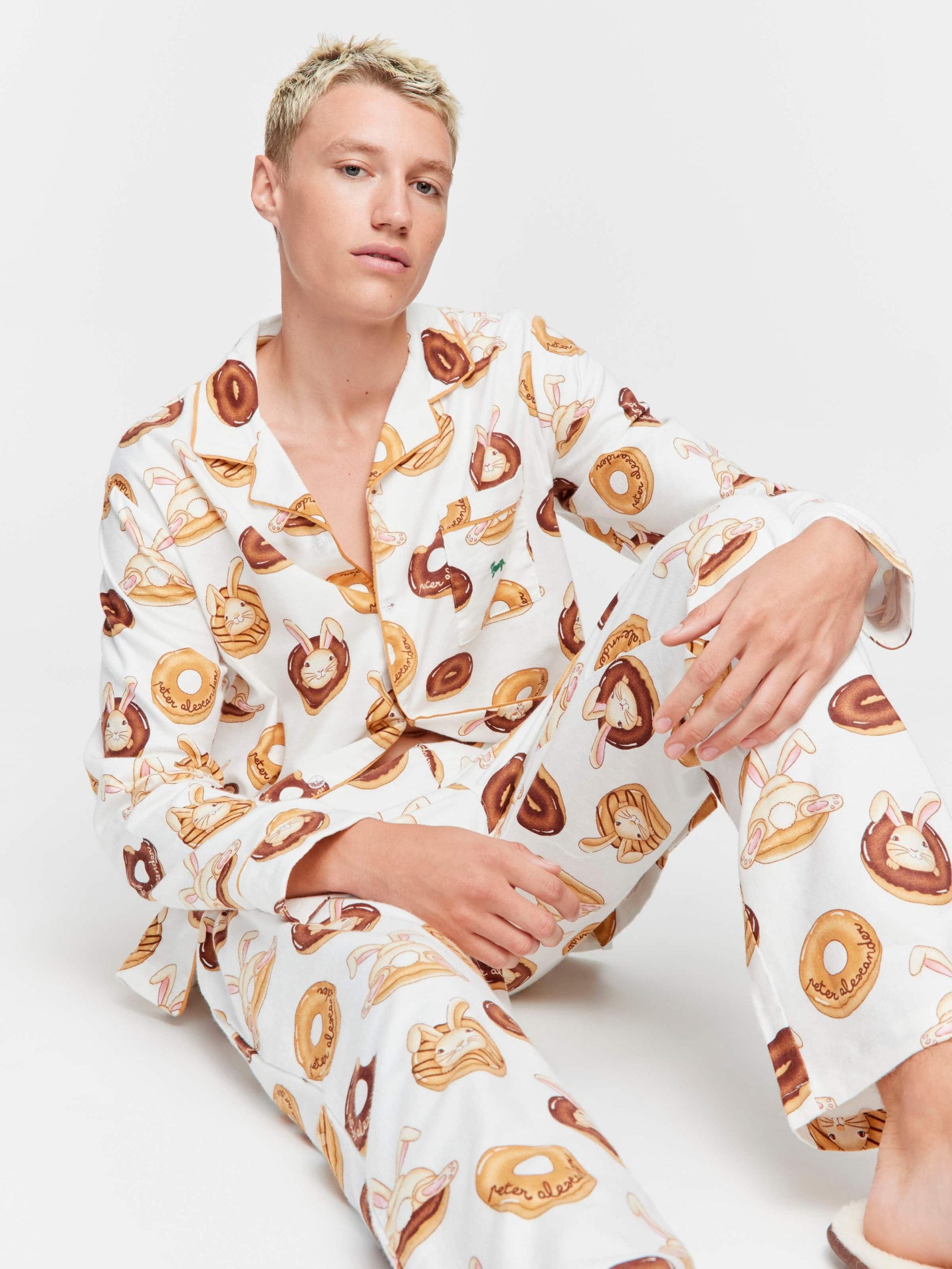 Krispy Kreme Bunnies Bamboo Flannelette Long Sleeve Pj Set multi