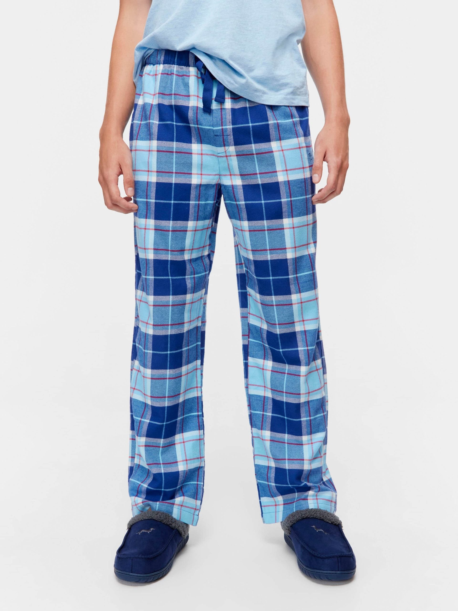 Blue Check Flannelette Pj Pant multi
