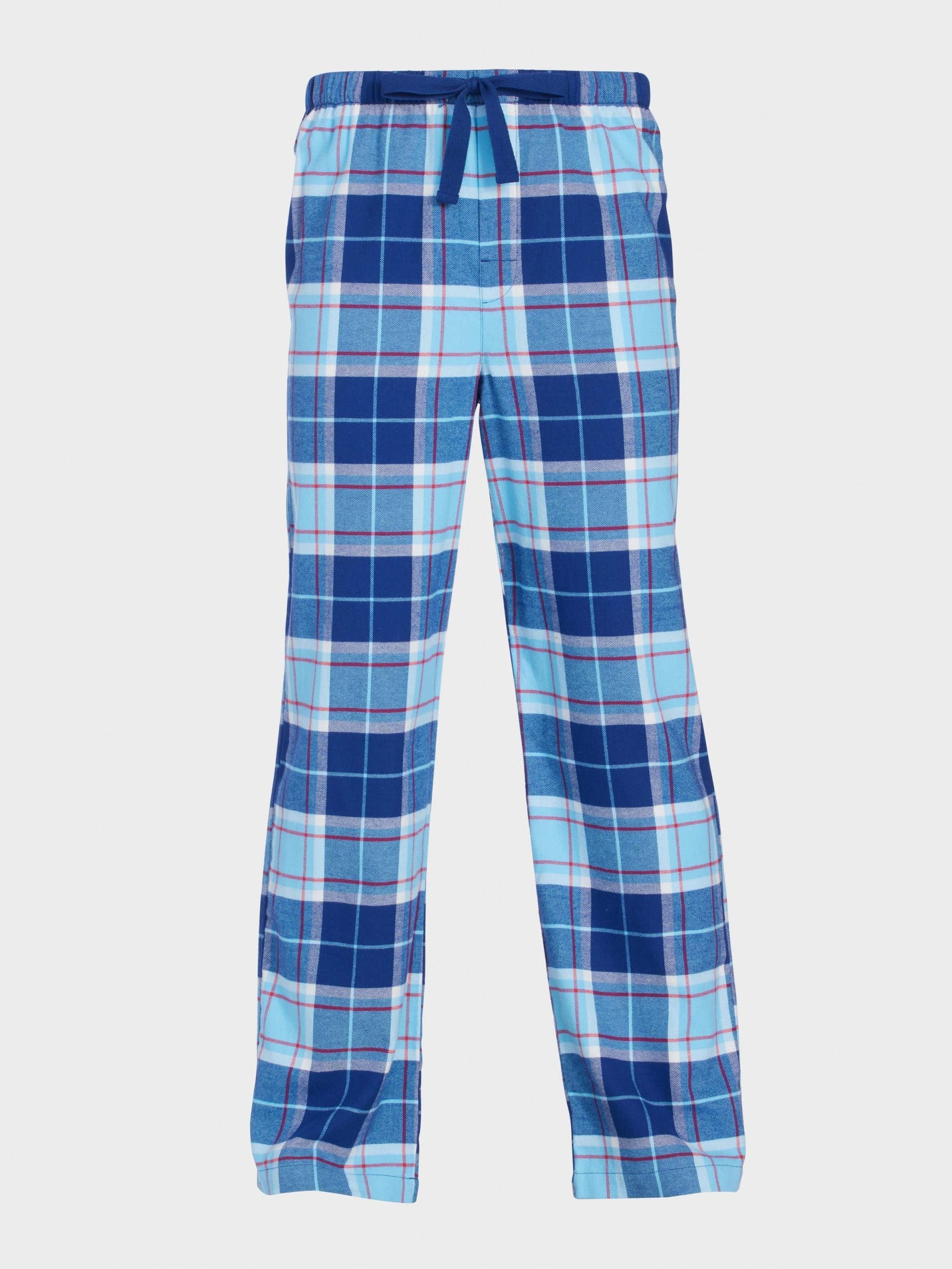 Blue Check Flannelette Pj Pant multi