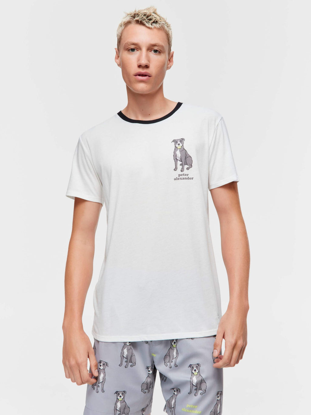 Staffy Tee white