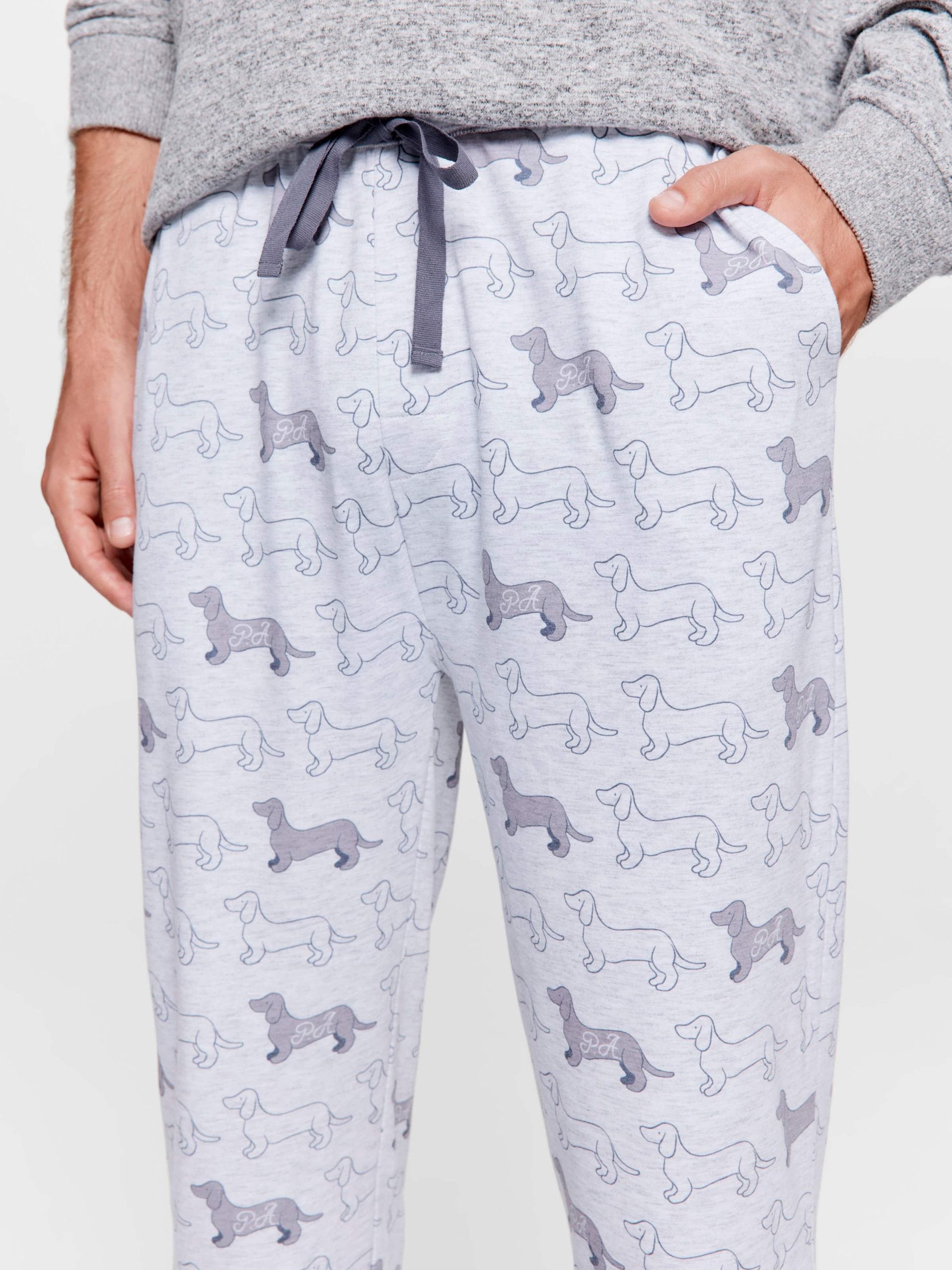 Grey Penny Logo Pj Pant greymarle