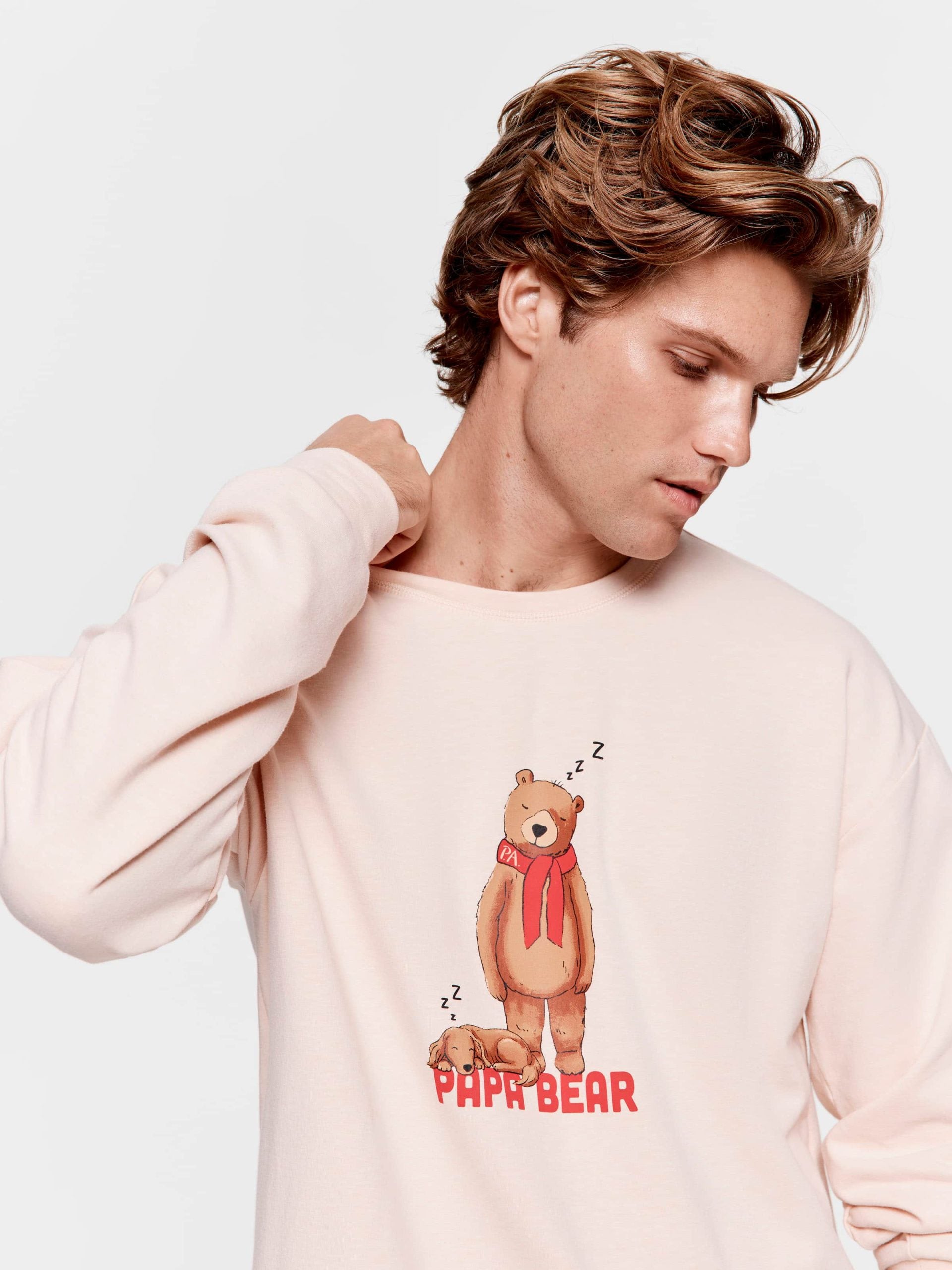 Family Papa Bear Sweater oatmeal