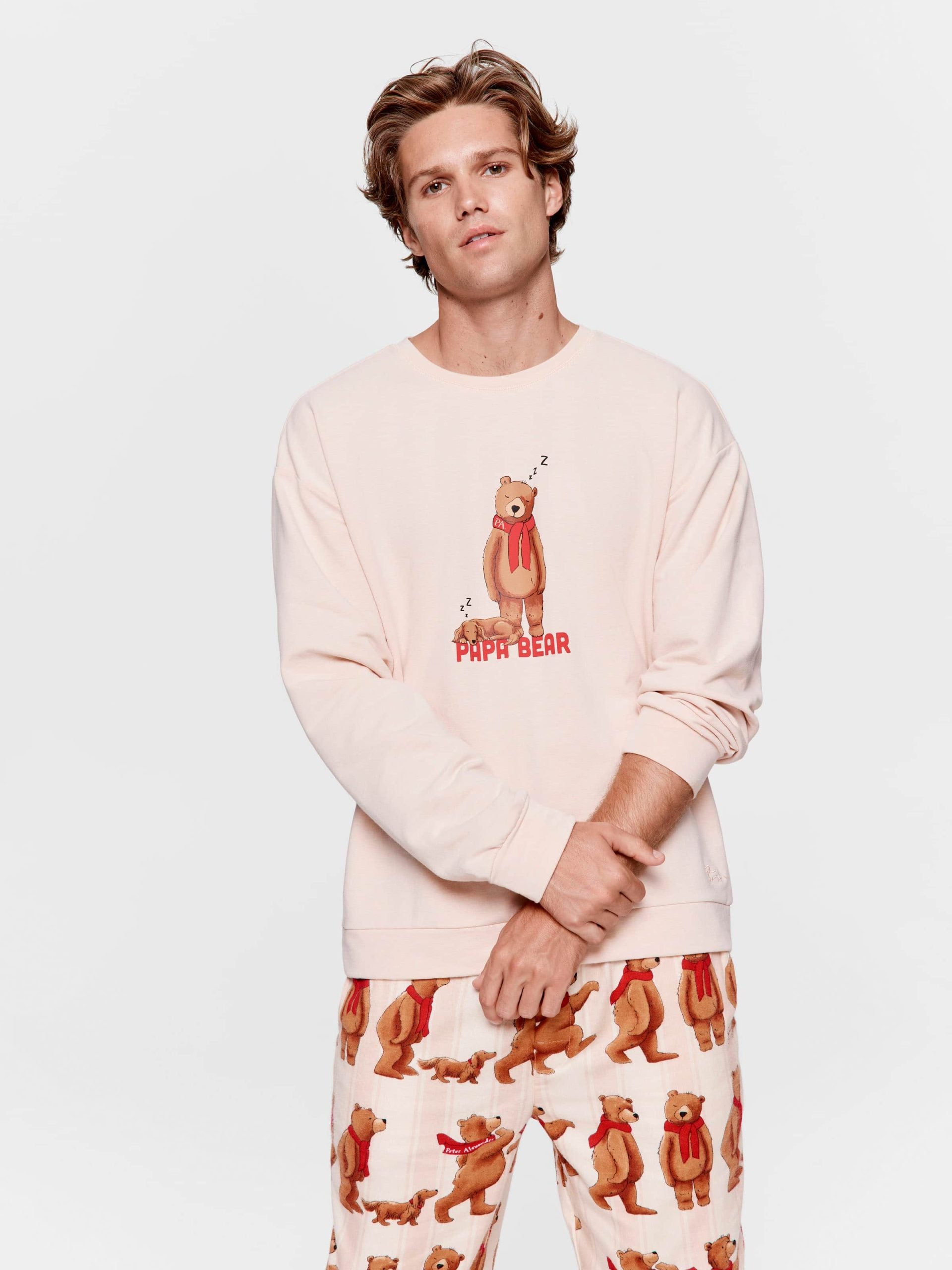 Family Papa Bear Sweater oatmeal
