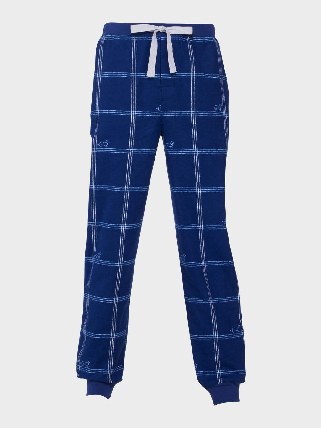 Navy Windowpane Flannelette Pj Pant multi