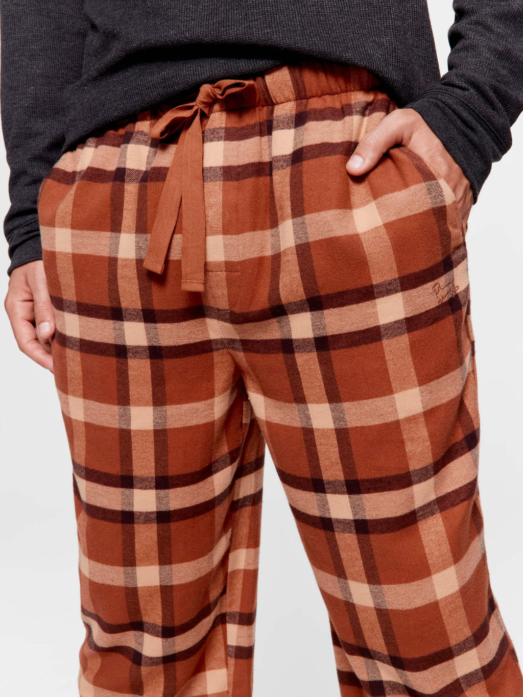 Brown Check Flannelette Pj Pant multi