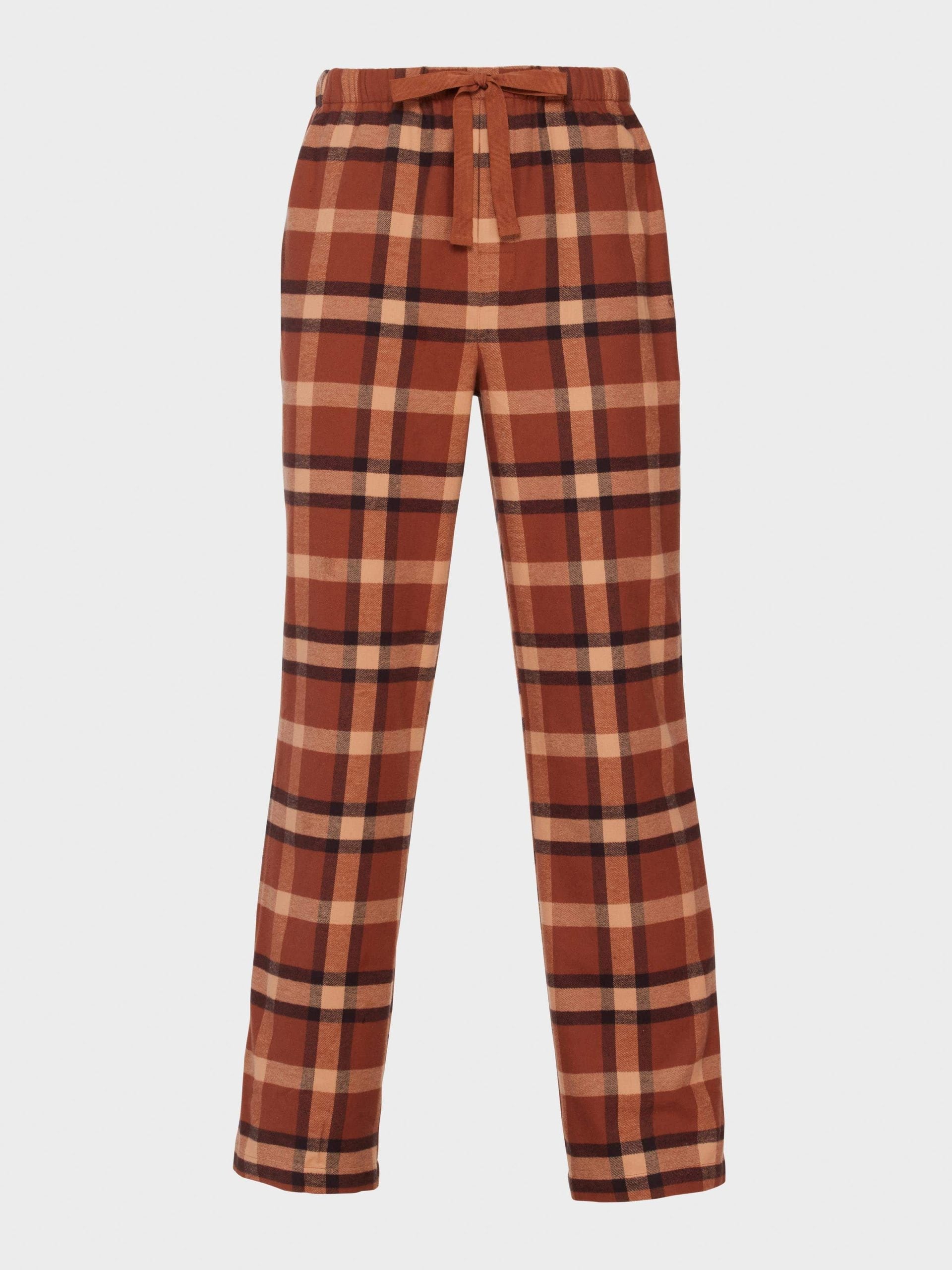 Brown Check Flannelette Pj Pant multi