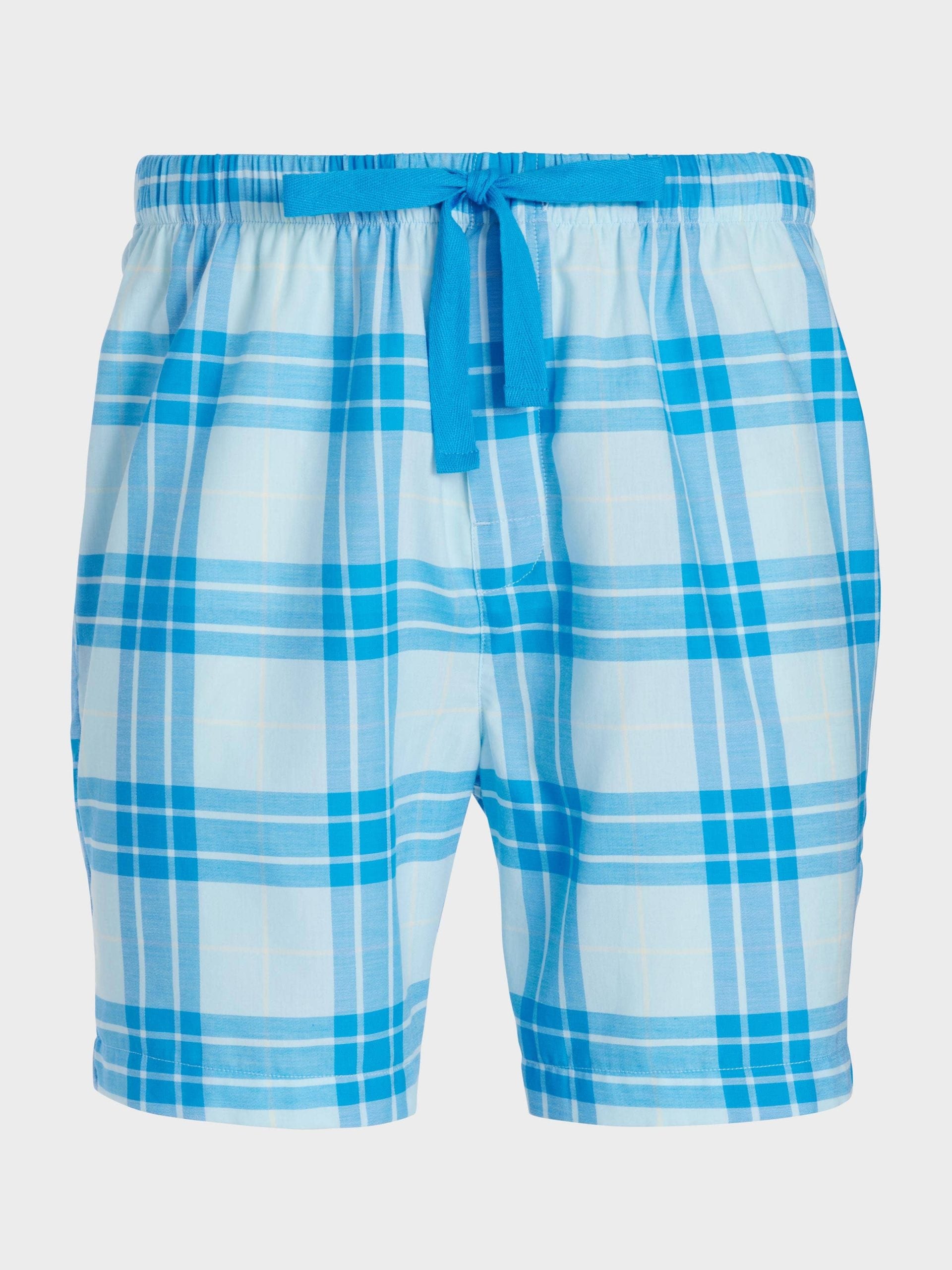 Blue  Windowpane Mid Short multi