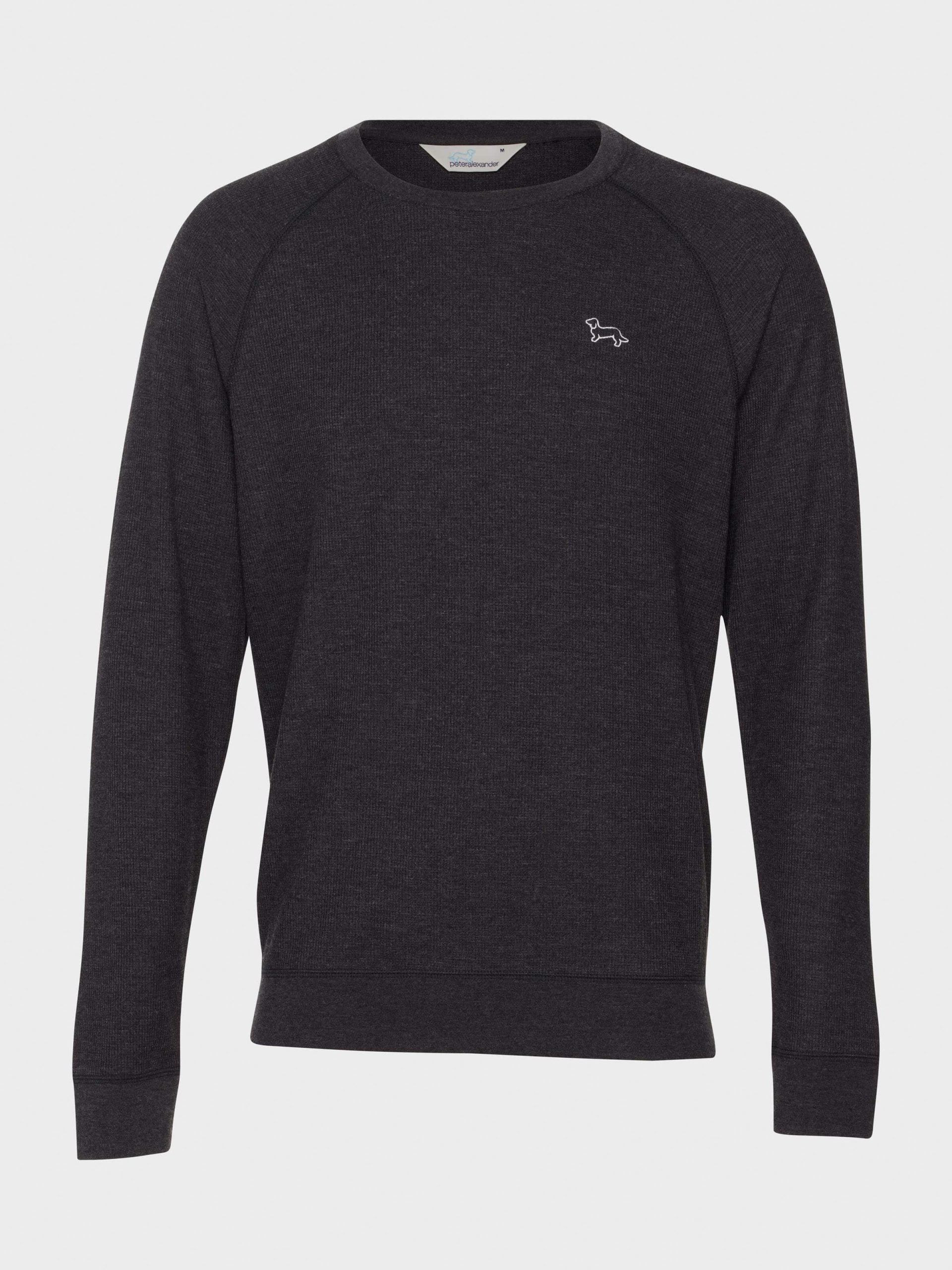 Charcoal Waffle Long Sleeve Top charcoal
